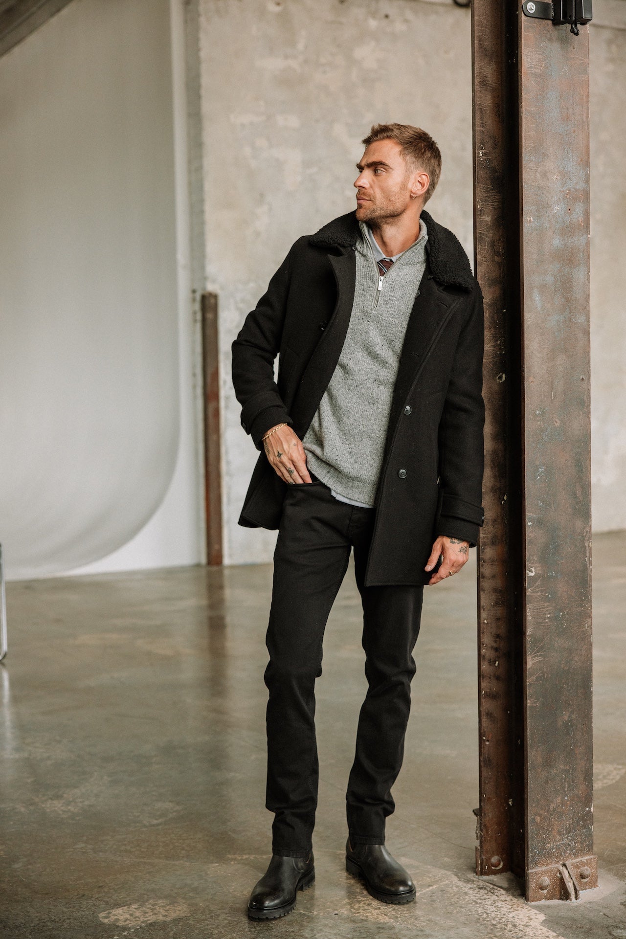 Pantalon droit ajusté Mann Jimmy New Magic Color Oil black | Freeman T. Porter