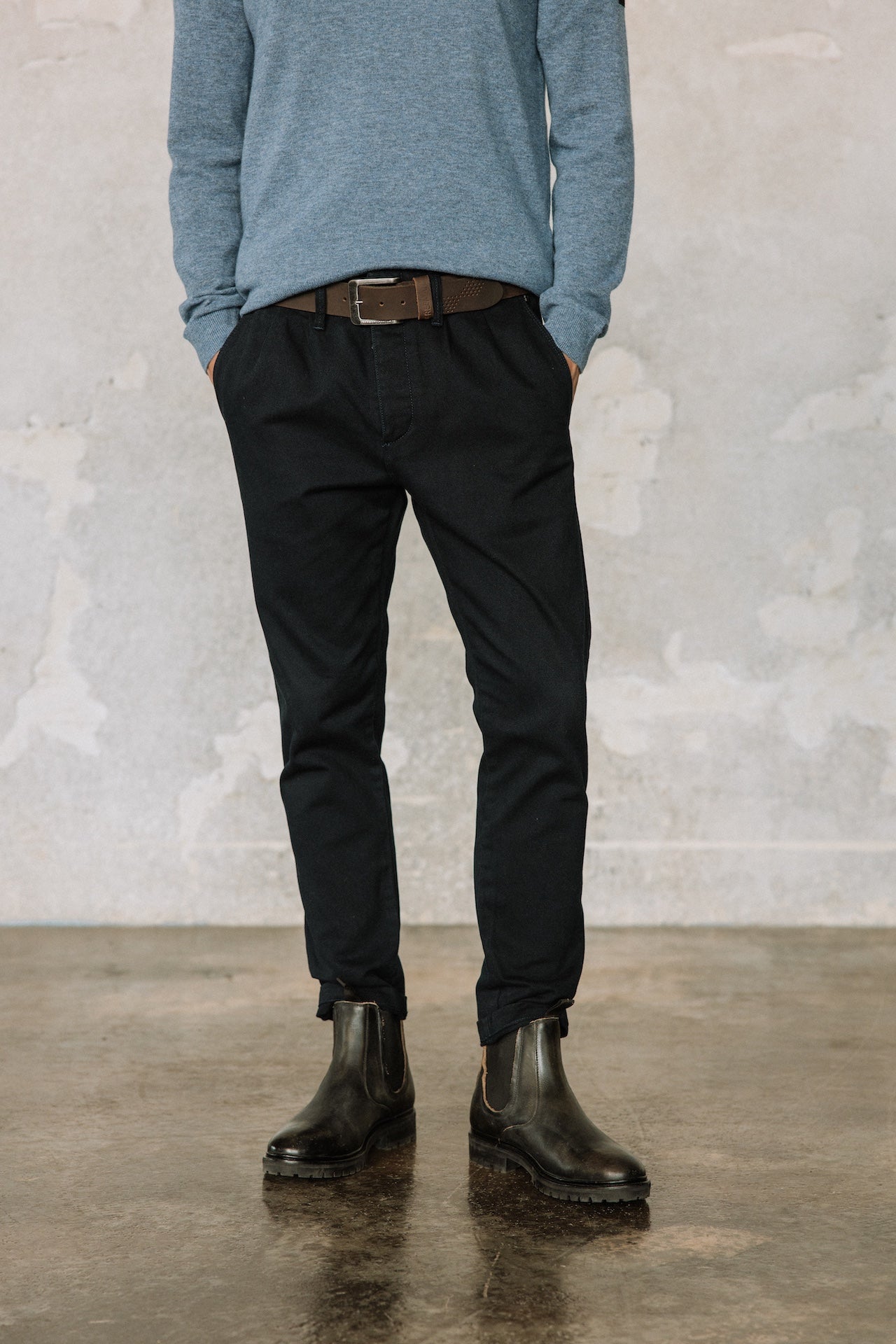 Pantalon city Homme Ocoris Drill navy | Freeman T. Porter