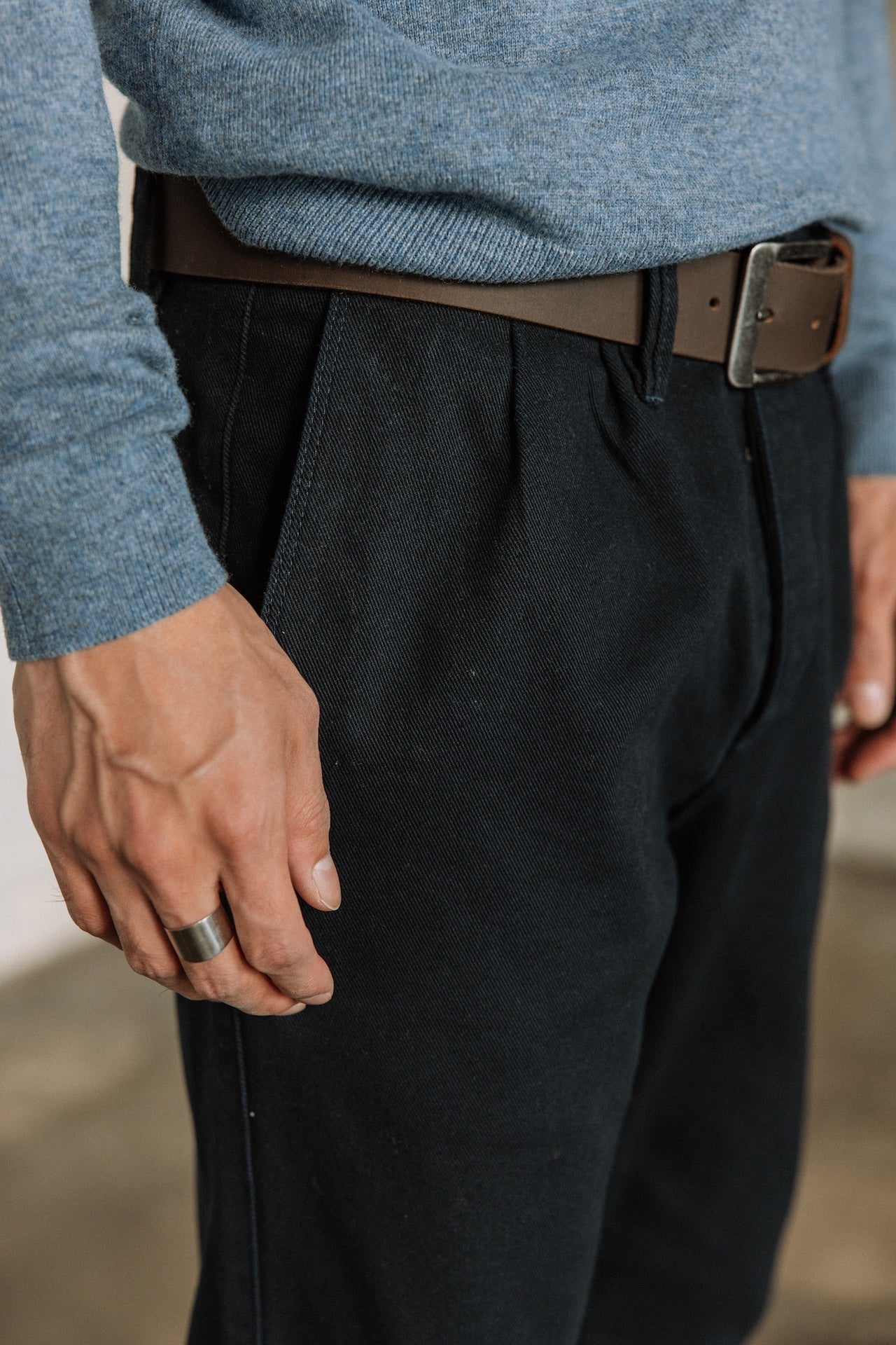 Pantalon city Homme Ocoris Drill navy | Freeman T. Porter