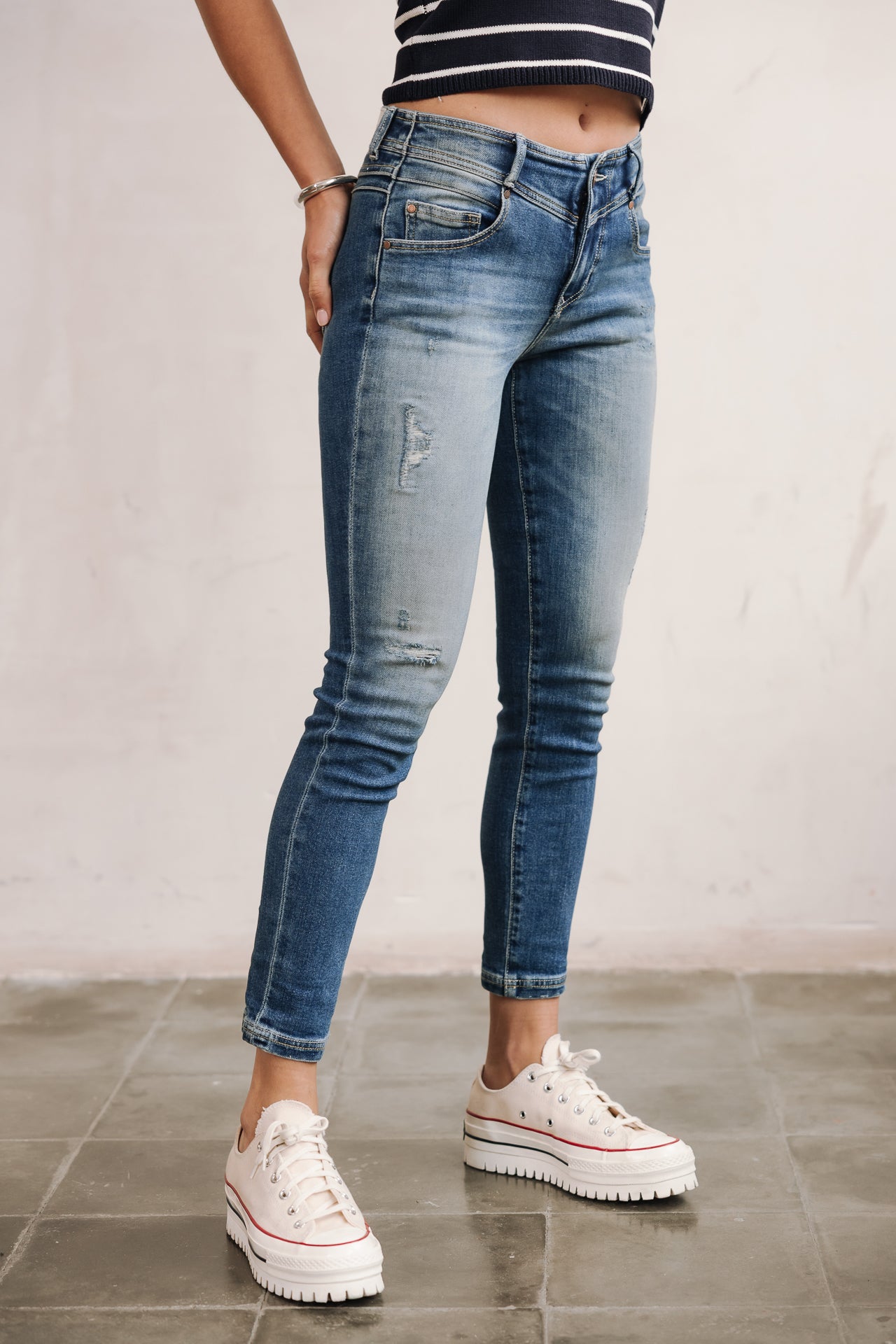 Super slim cropped jeans Woman Anae S-SDM sicilian | Freeman T. Porter
