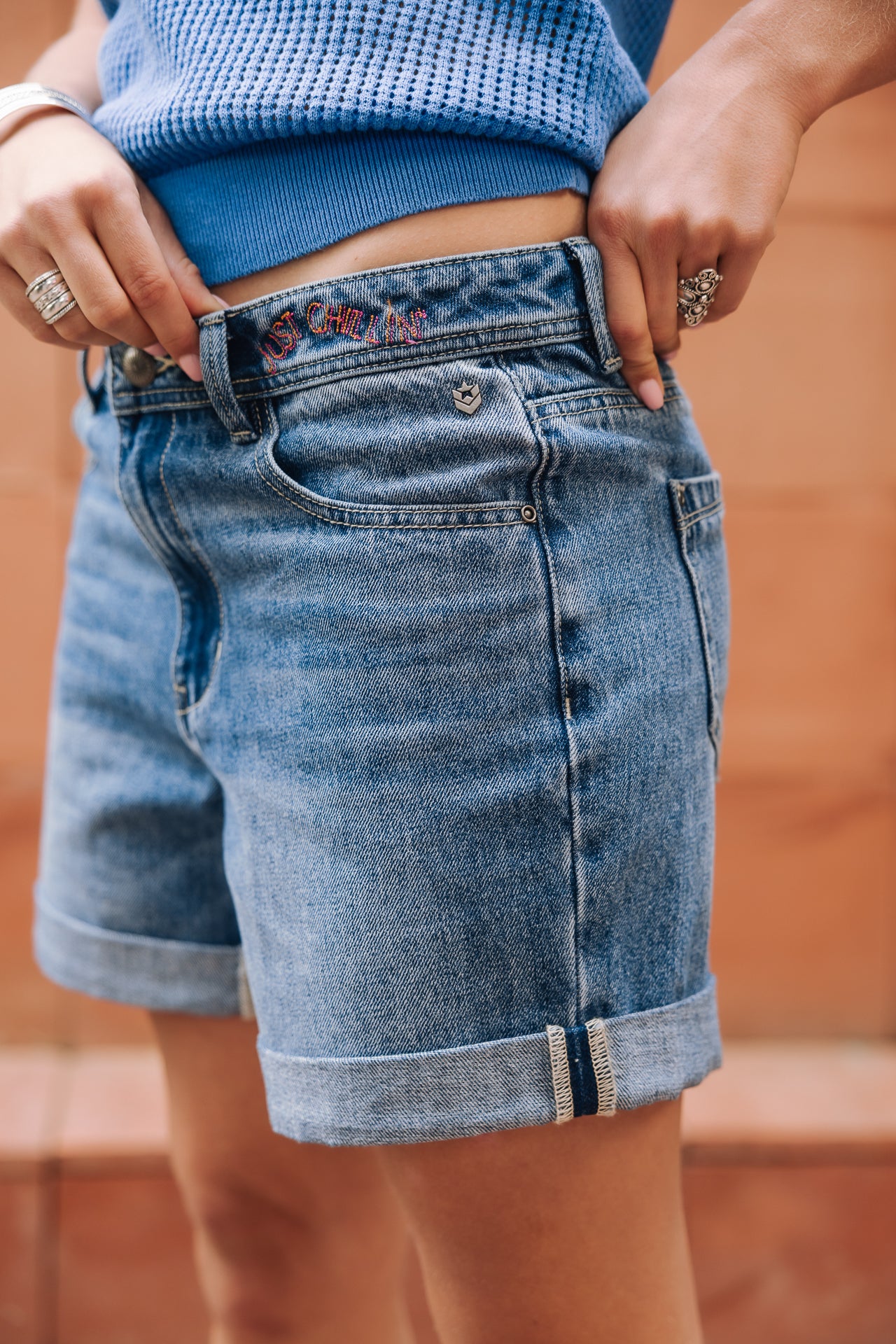 Short loose Woman Skylie Denim waimea | Freeman T. Porter