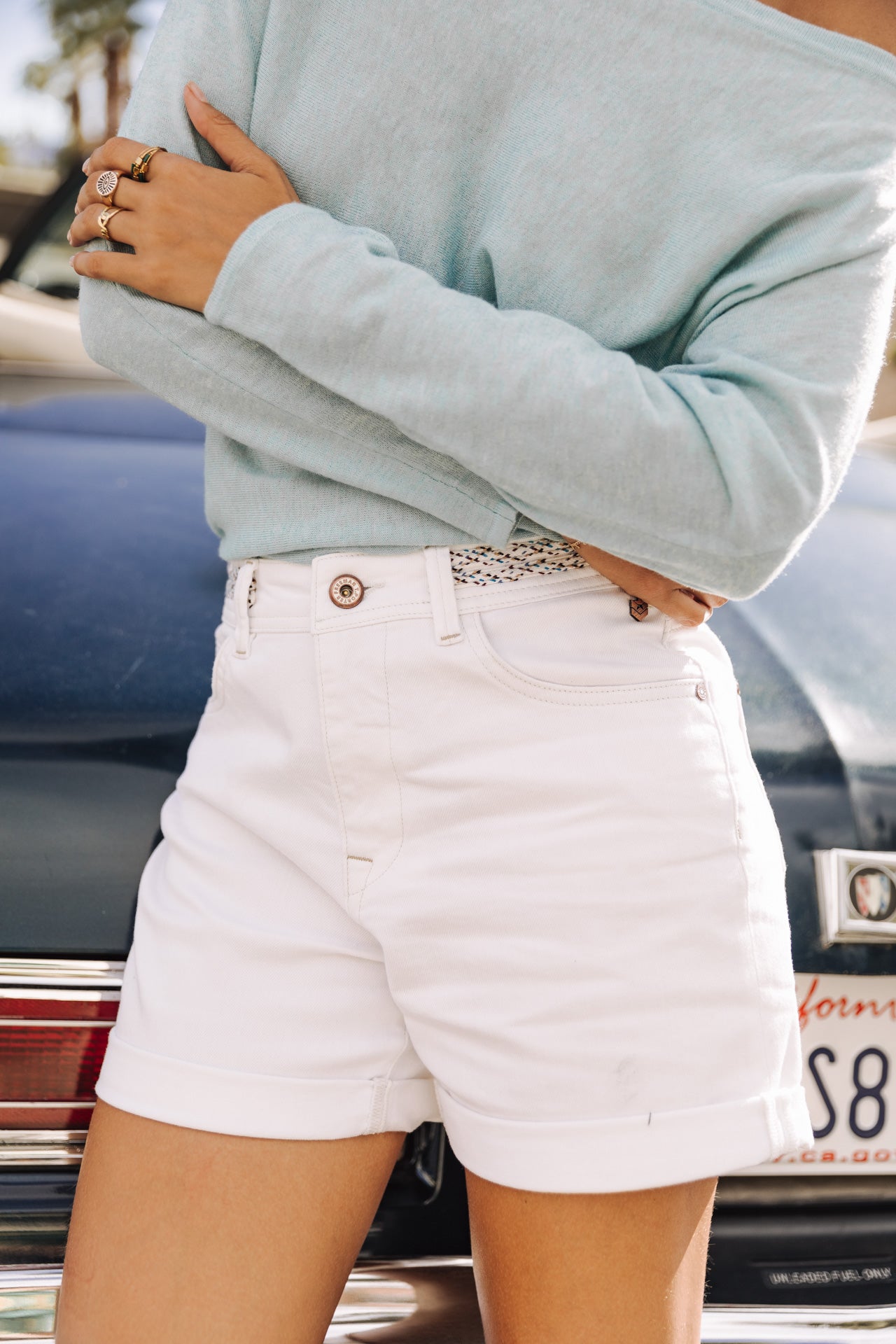 Short loose Femme Skylie Andalousia off white | Freeman T. Porter