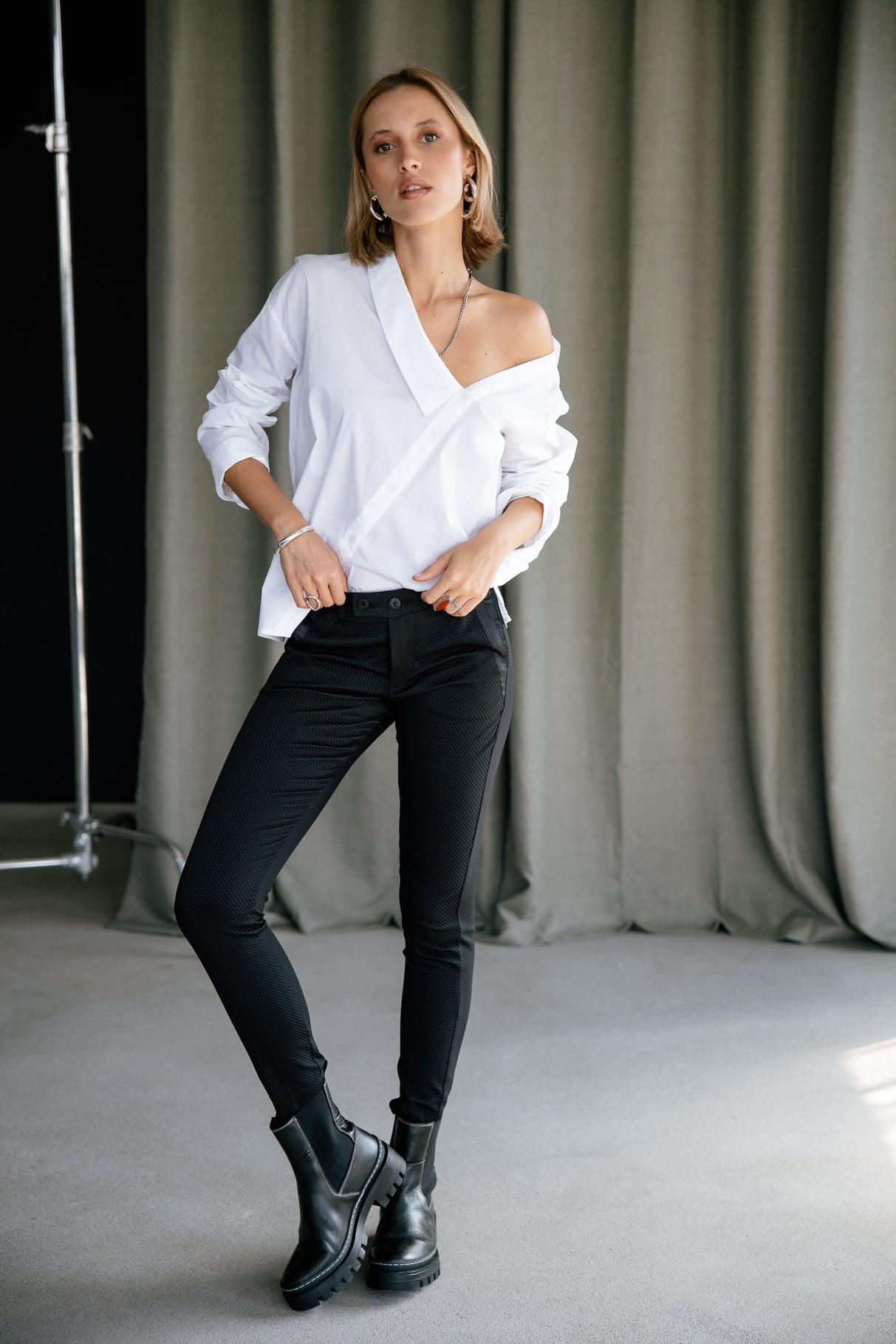 Pantalon city super slim Femme Tessa Cassico black | Freeman T. Porter