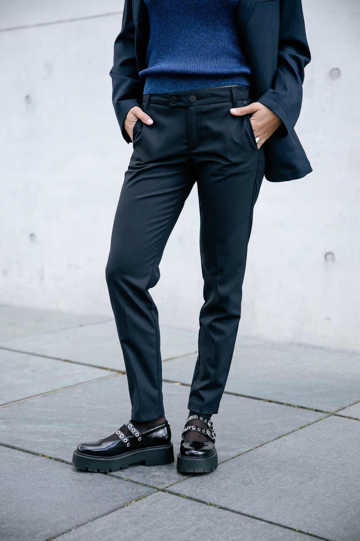 Pantalon city super slim Frau Tessa Inception peacoat | Freeman T. Porter