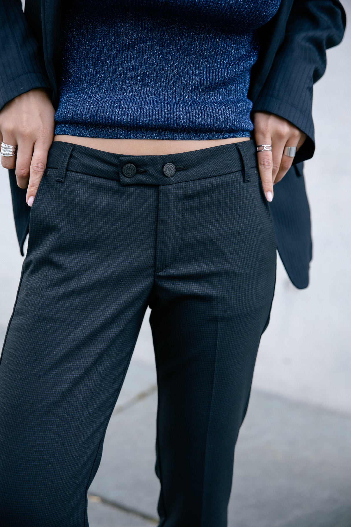 Pantalon city super slim Frau Tessa Inception peacoat | Freeman T. Porter