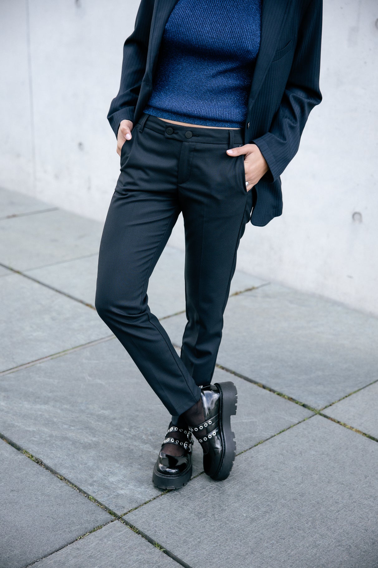 Pantalon city super slim Frau Tessa Inception peacoat | Freeman T. Porter
