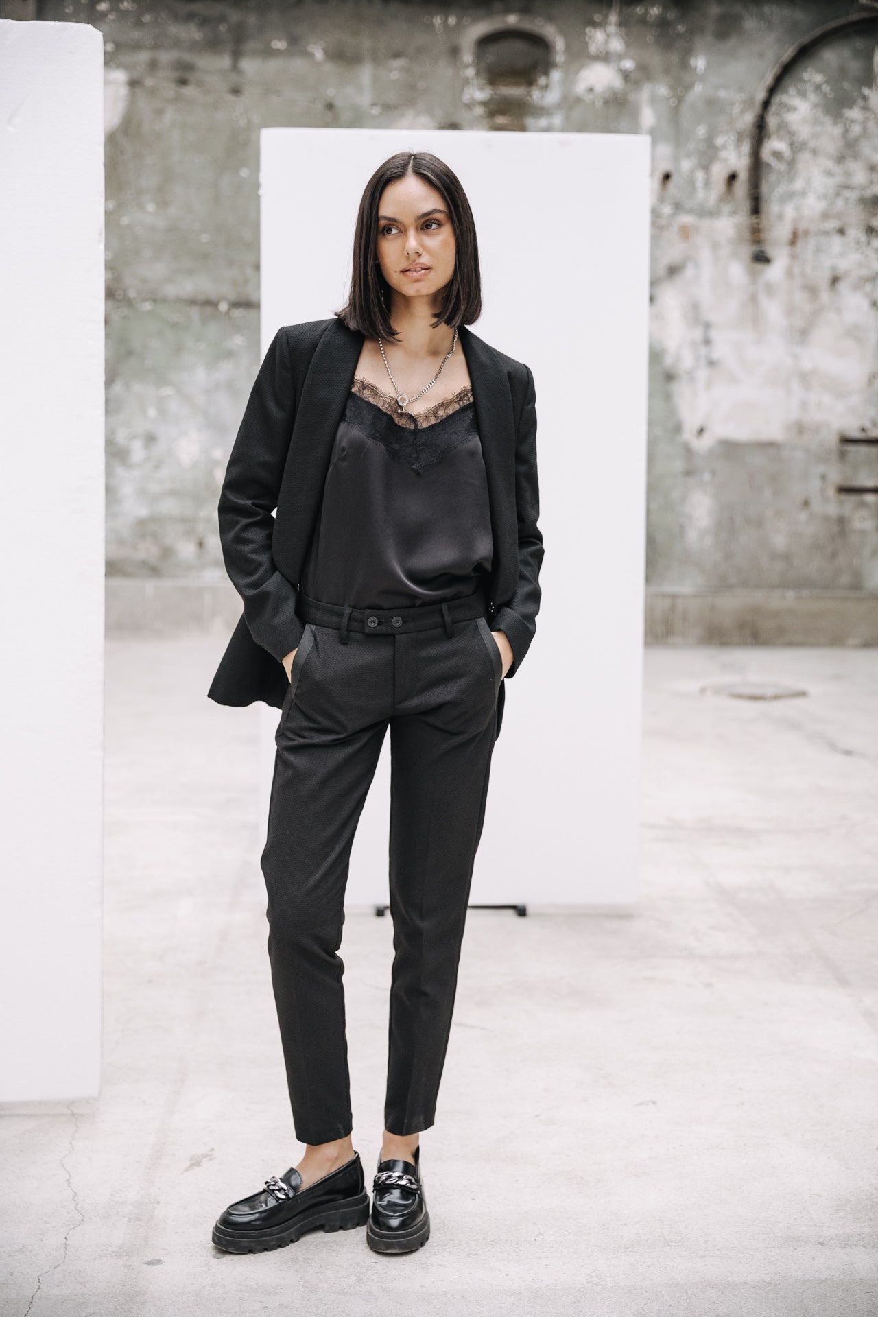 Pantalon super slim Femme Tessa Socially black | Freeman T. Porter