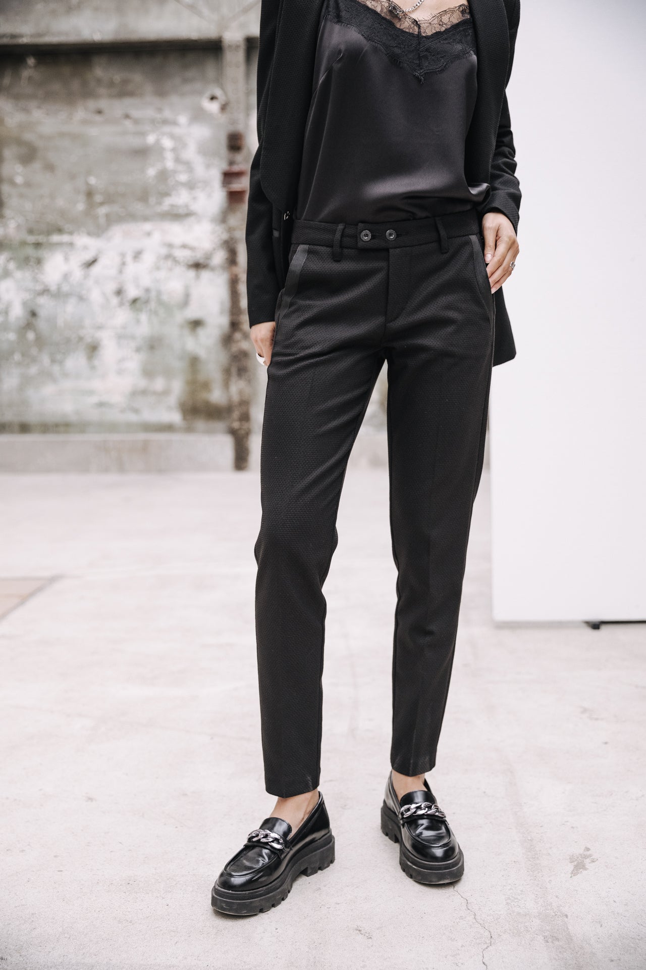 Pantalon super slim Femme Tessa Socially black | Freeman T. Porter