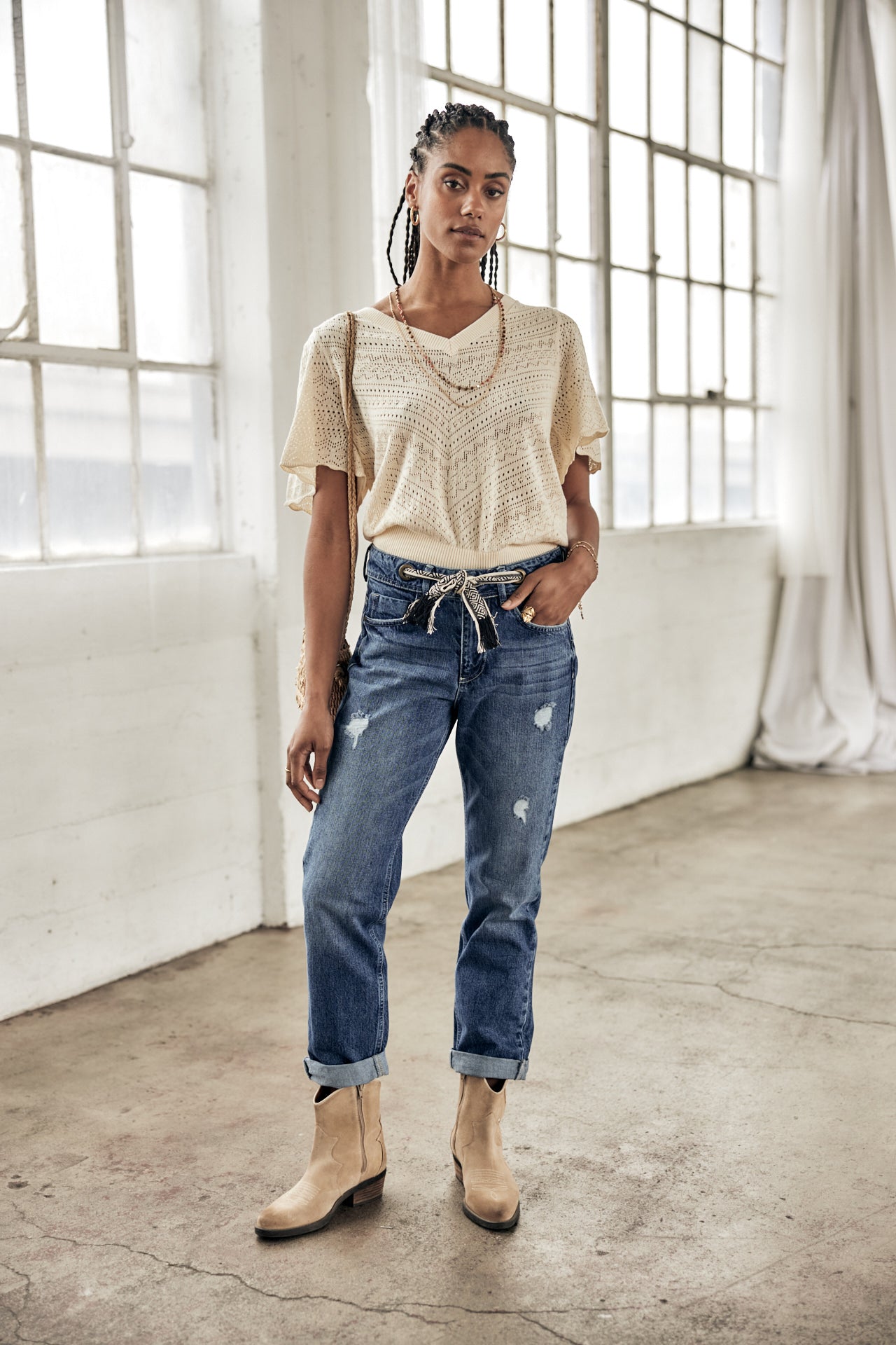 Jeans boyfriend Frau Jannet Denim marclay | Freeman T. Porter