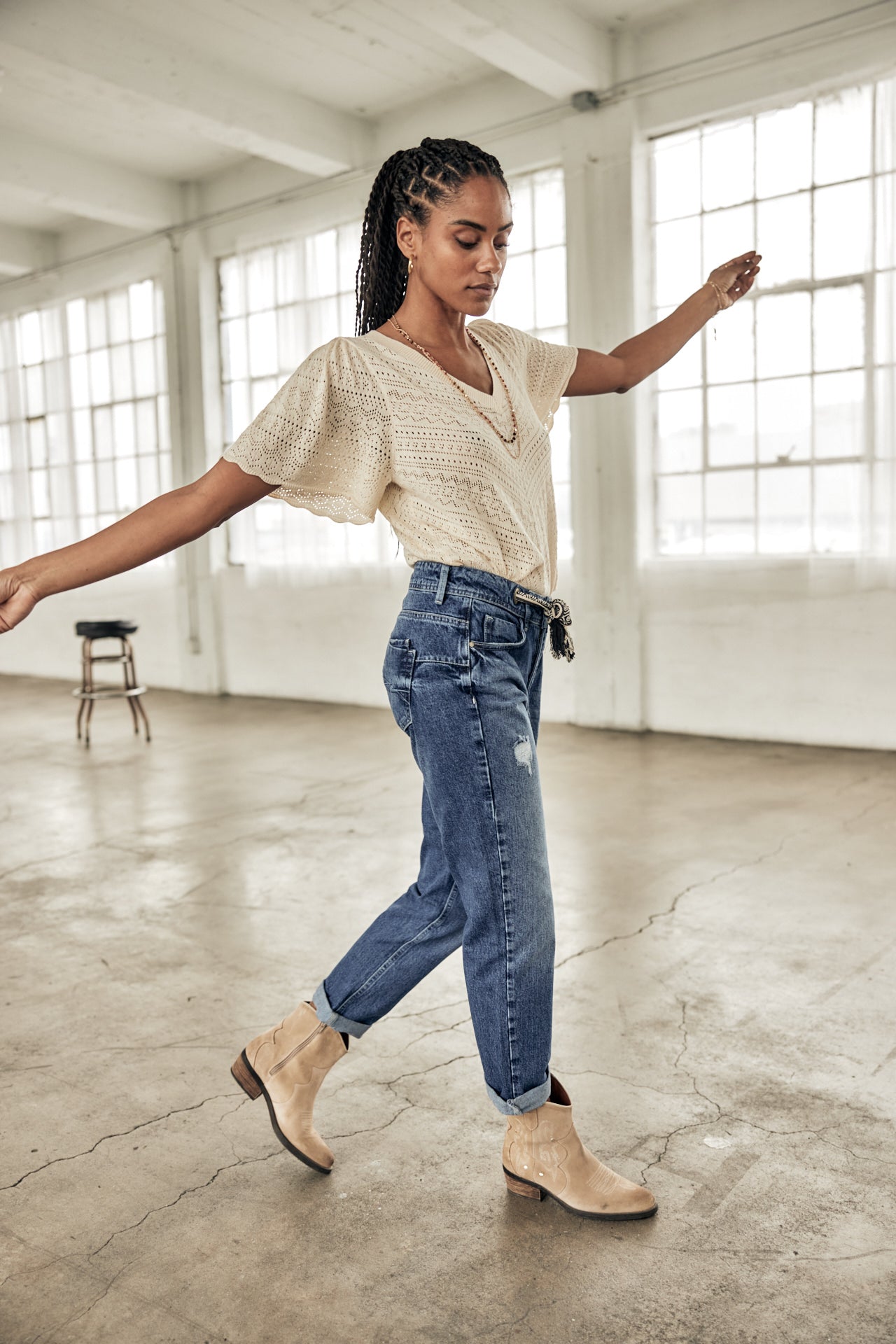 Jeans boyfriend Woman Jannet Denim marclay | Freeman T. Porter