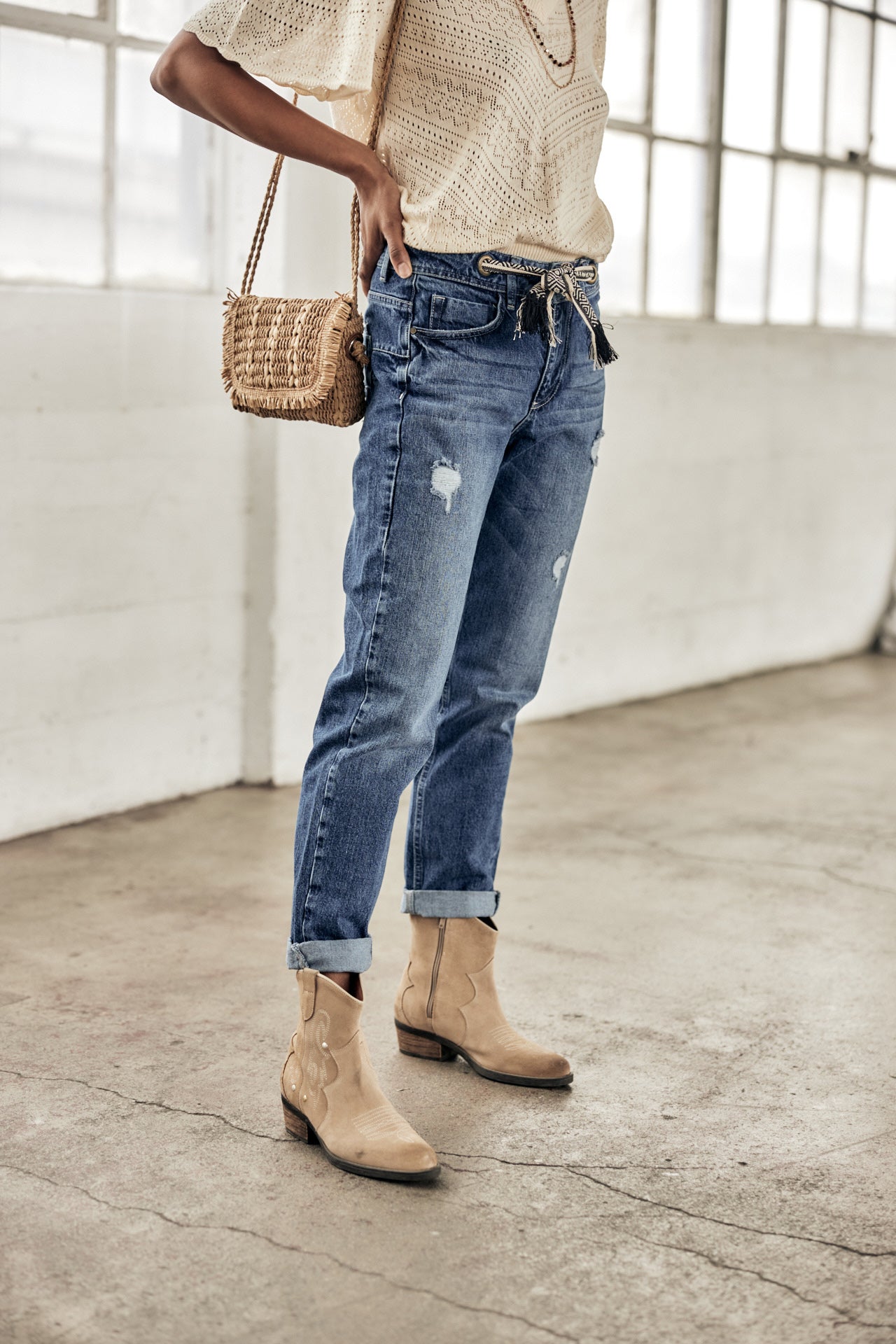 Jeans boyfriend Woman Jannet Denim marclay | Freeman T. Porter