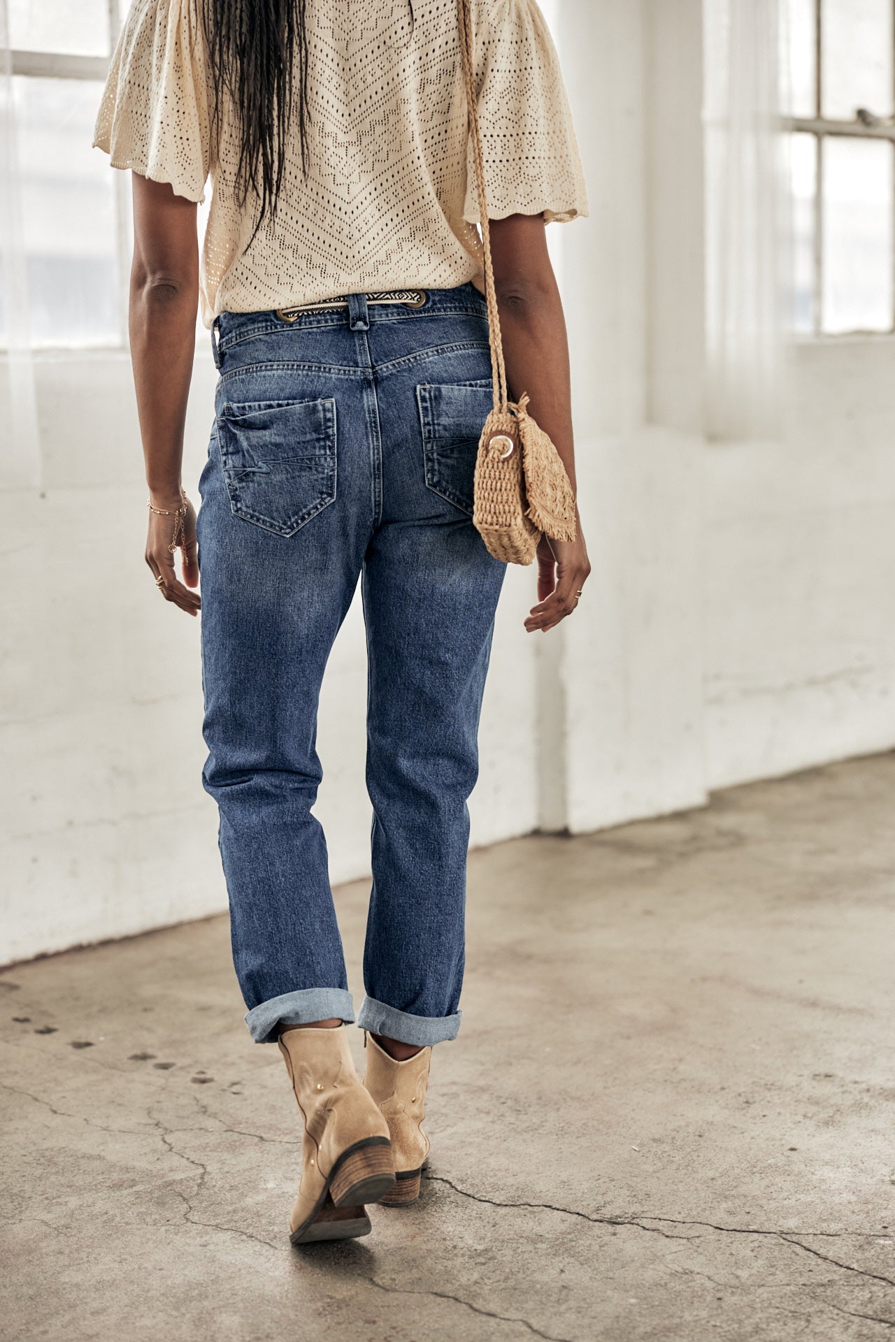 Jeans boyfriend Woman Jannet Denim marclay | Freeman T. Porter