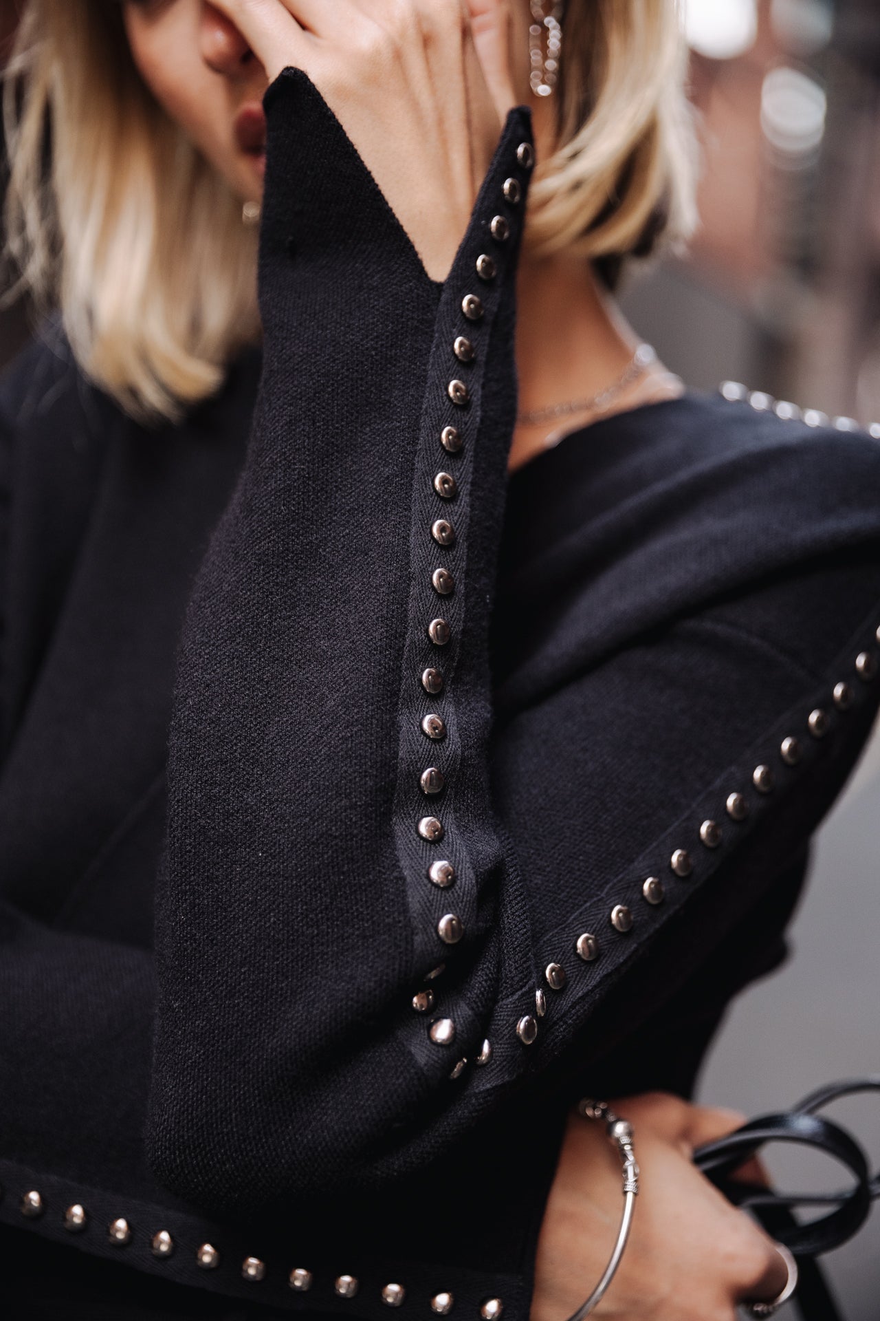 Cardigan oversize Unisex Gaxina black | Freeman T. Porter