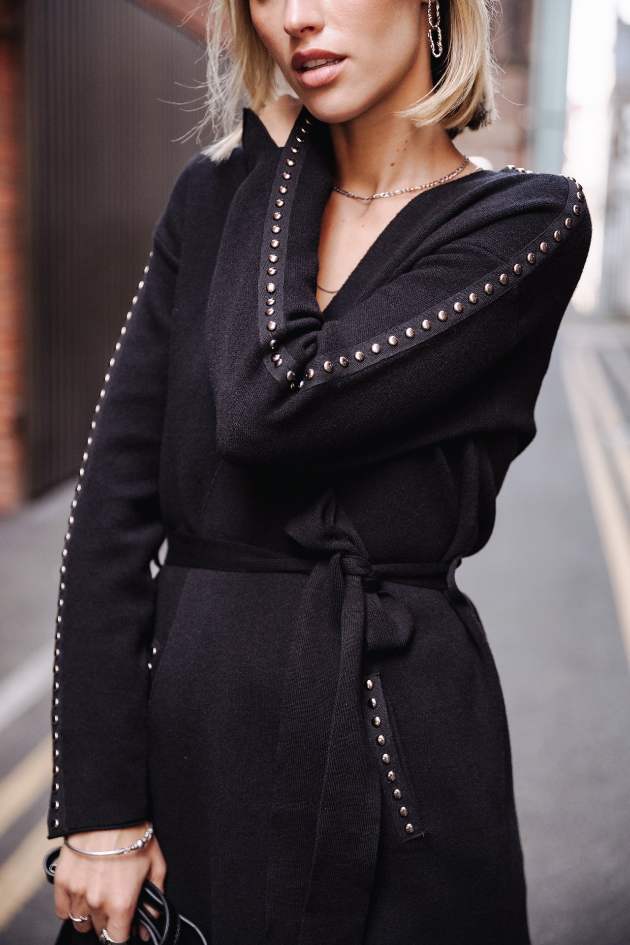 Cardigan oversize Unisex Gaxina black | Freeman T. Porter