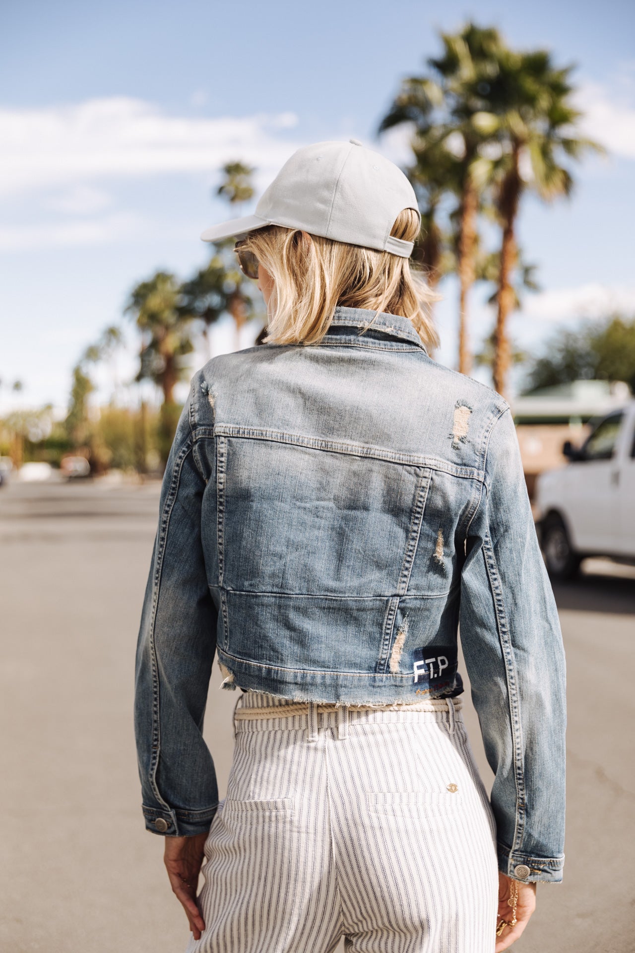Veste courte en denim Femme Myriam native | Freeman T. Porter