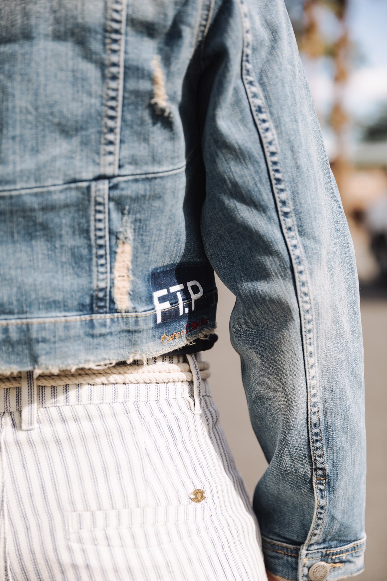Veste courte en denim Femme Myriam native | Freeman T. Porter