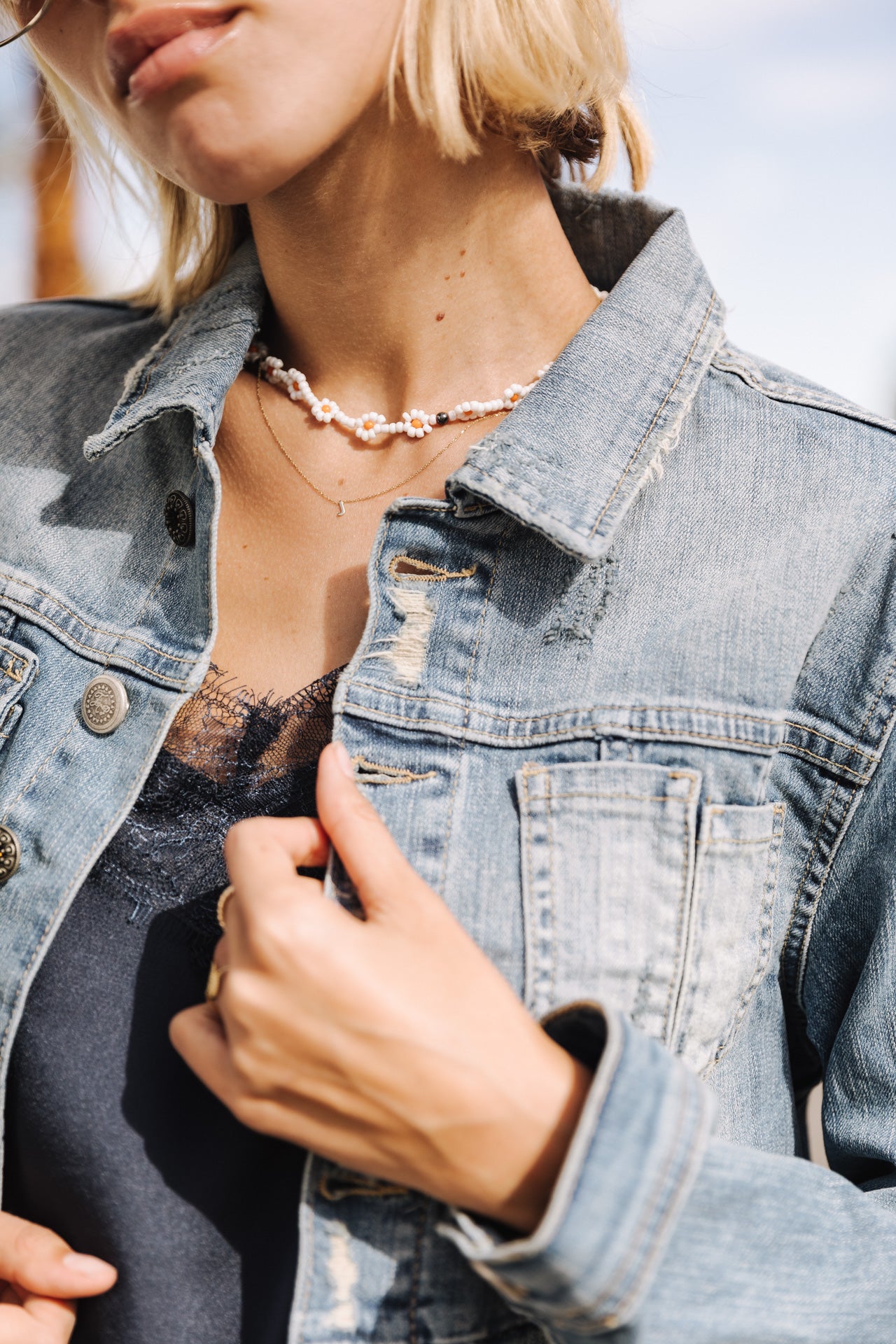 Veste courte en denim Femme Myriam native | Freeman T. Porter