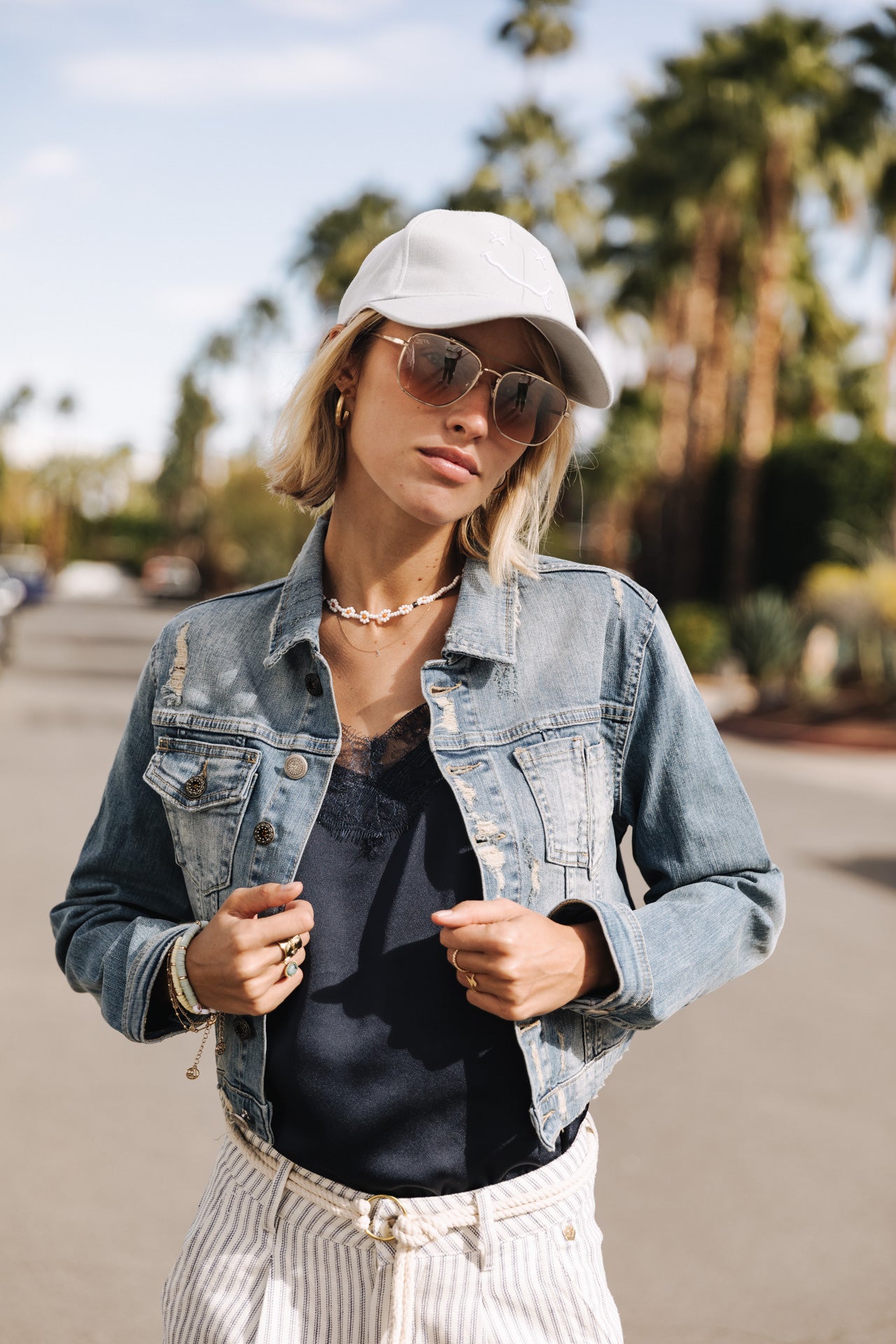 Veste courte en denim Femme Myriam native | Freeman T. Porter