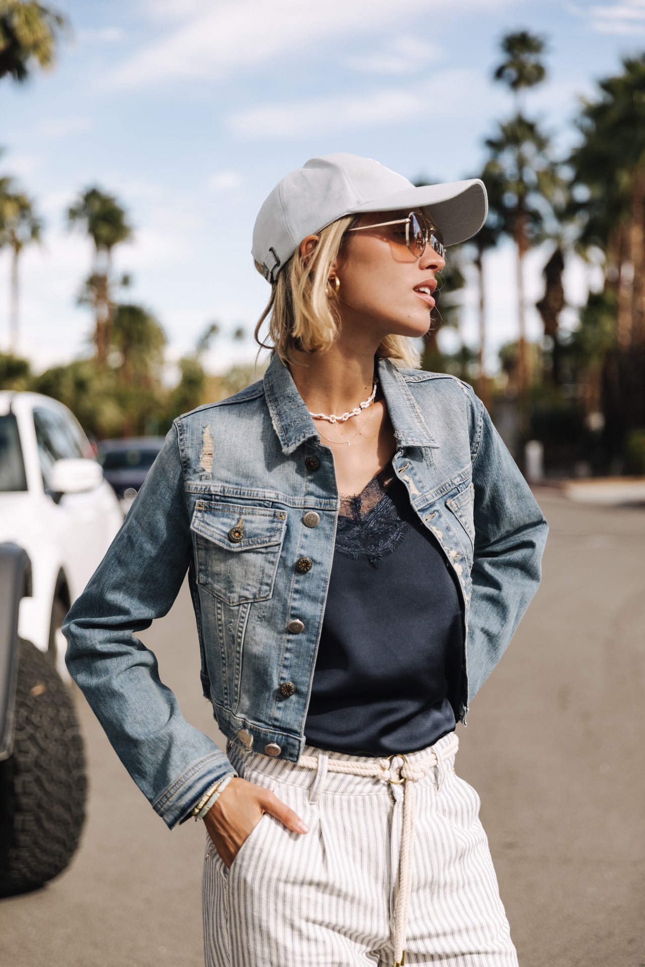 Veste courte en denim Femme Myriam native | Freeman T. Porter