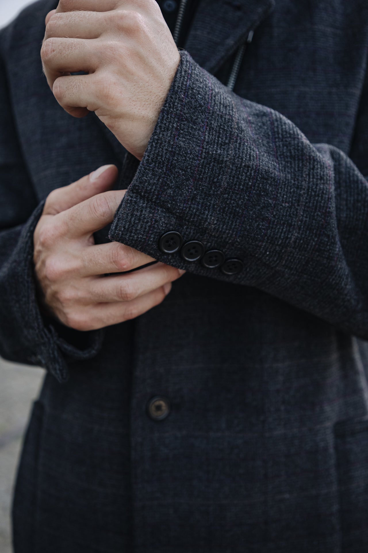 Veste à carreaux Men Danton Checks dark grey | Freeman T. Porter