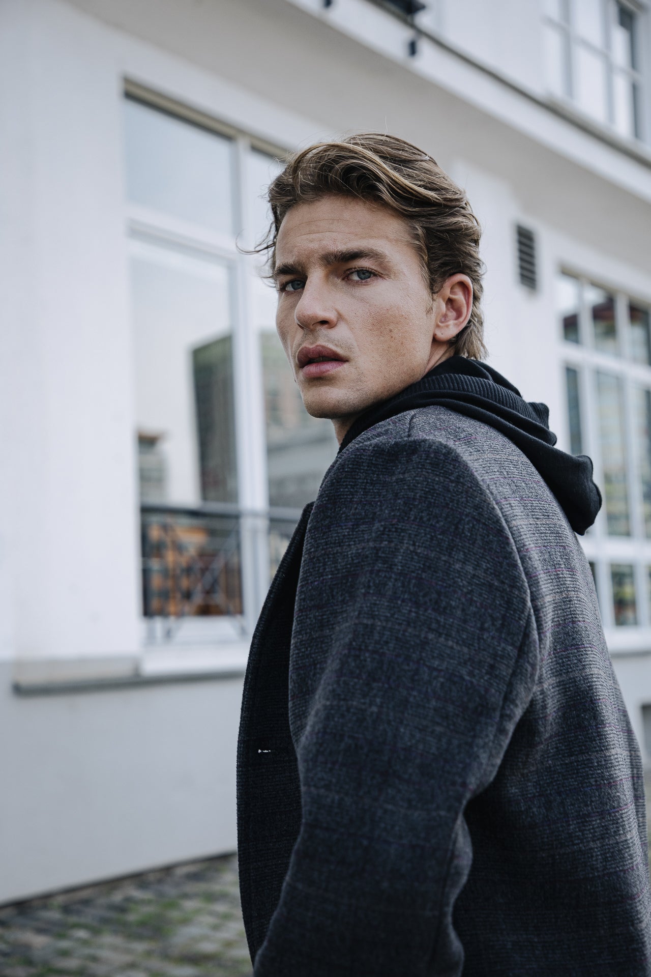 Veste à carreaux Men Danton Checks dark grey | Freeman T. Porter