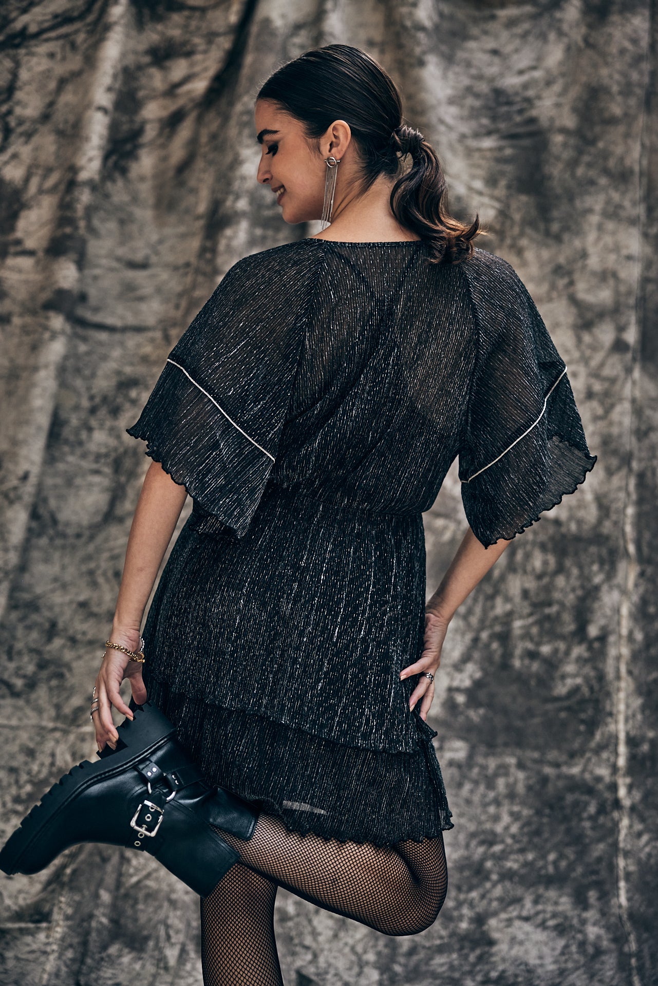 Robe cache-cœur Unisex Riana Shiny silver | Freeman T. Porter