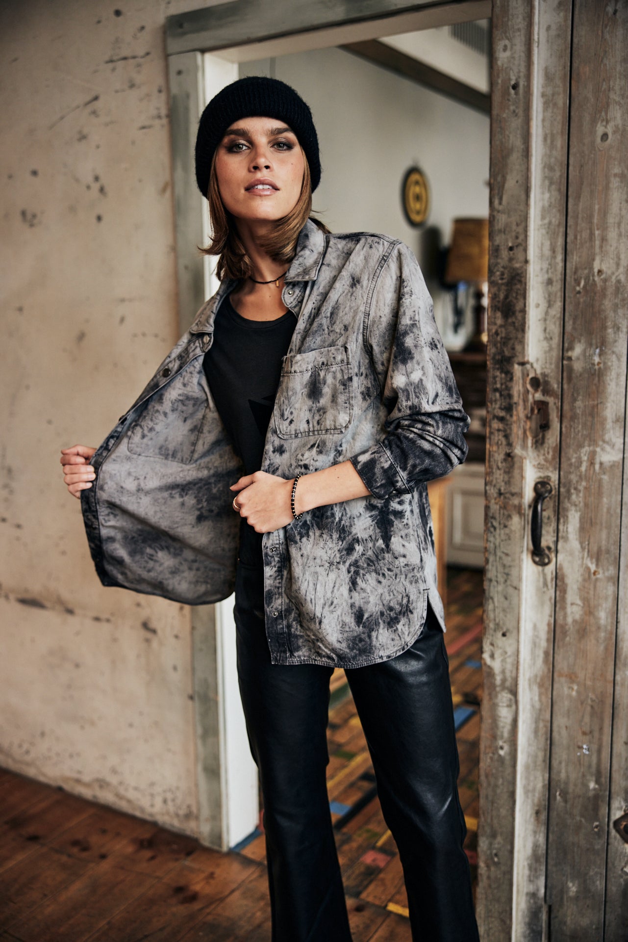 Chemise oversize Unisex Charlise Tie and Dye original | Freeman T. Porter