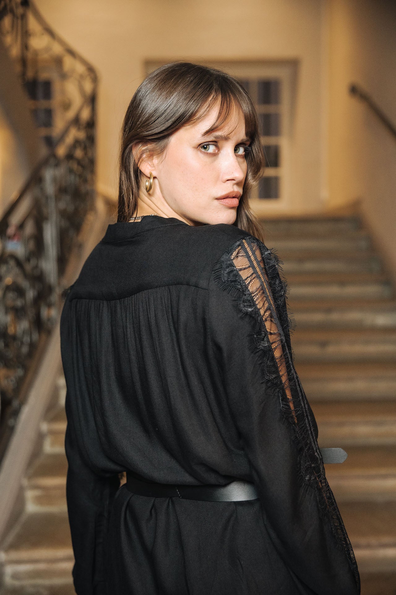 Robe manches longues Frau Riselle Plain Color black | Freeman T. Porter