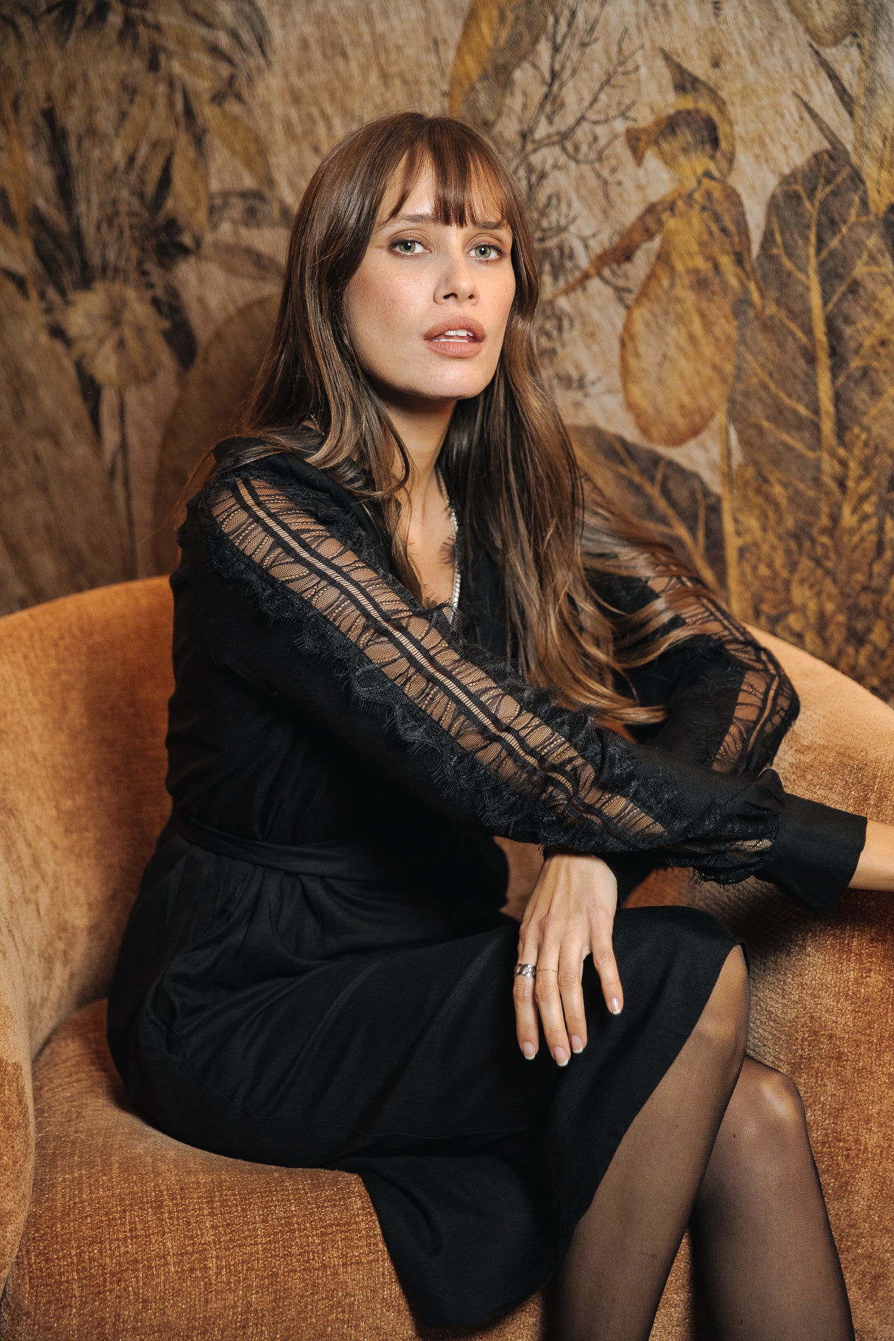 Robe manches longues Frau Riselle Plain Color black | Freeman T. Porter
