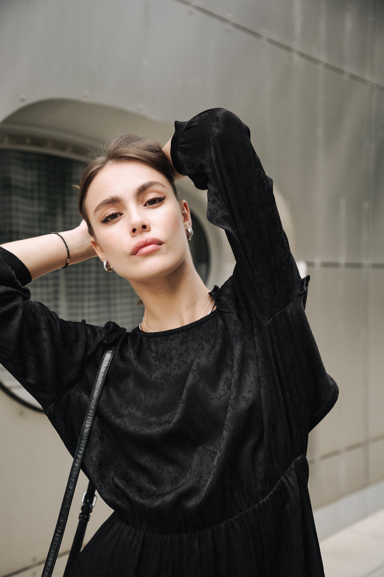 Robe courte Woman Ressa Jacquard black | Freeman T. Porter
