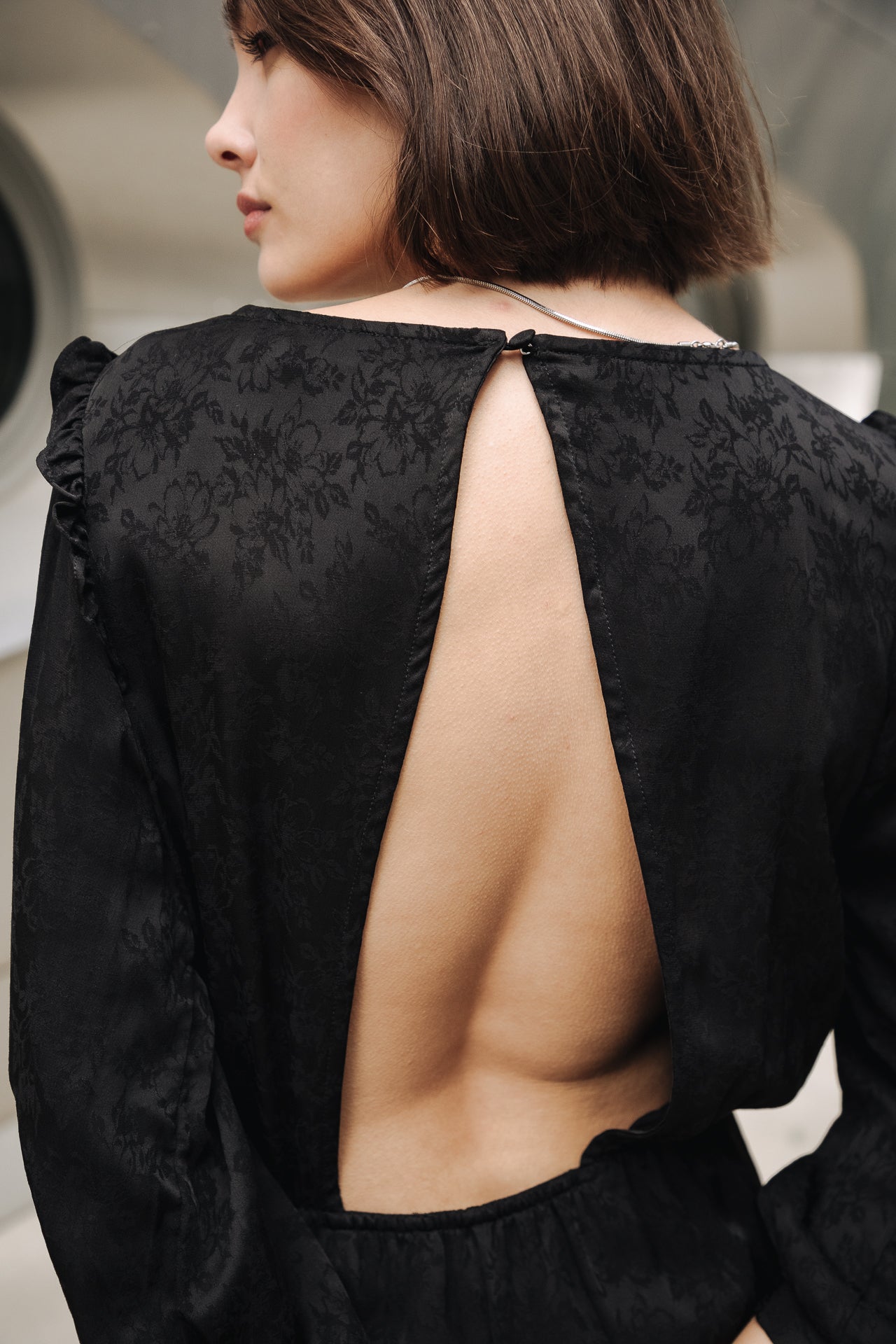 Robe courte Woman Ressa Jacquard black | Freeman T. Porter