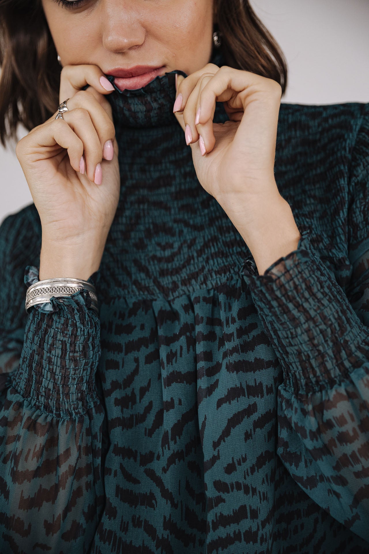 Robe courte Frau Rosewell Rock deep teal | Freeman T. Porter
