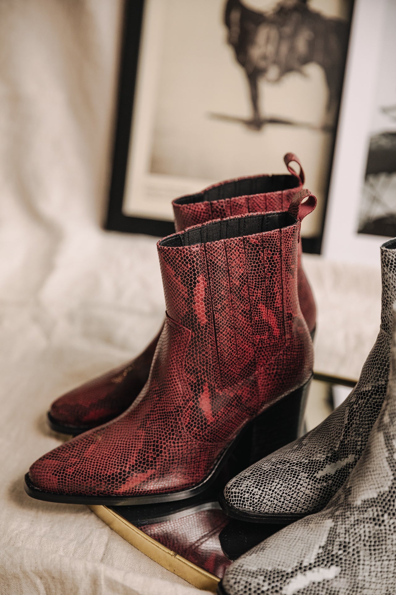 Boots Femme Teresa Phyton bordeaux | Freeman T. Porter