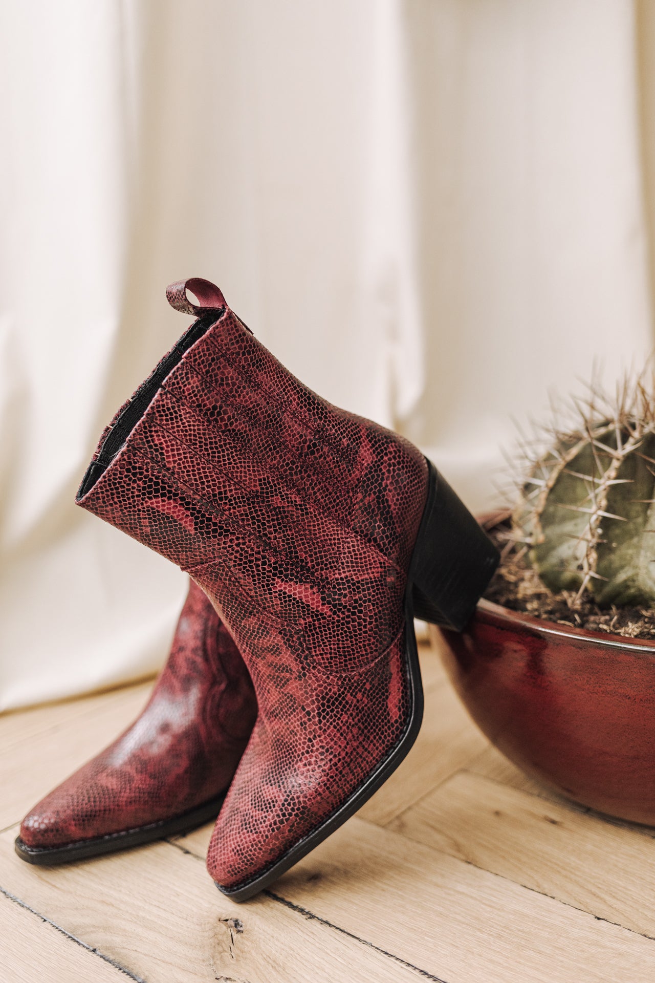 Boots Femme Teresa Phyton bordeaux | Freeman T. Porter