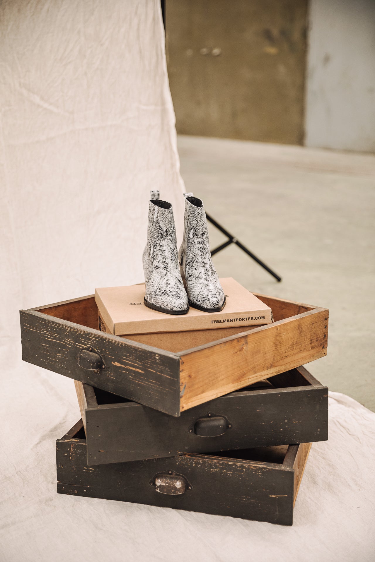 Boots Femme Teresa Phyton grey | Freeman T. Porter