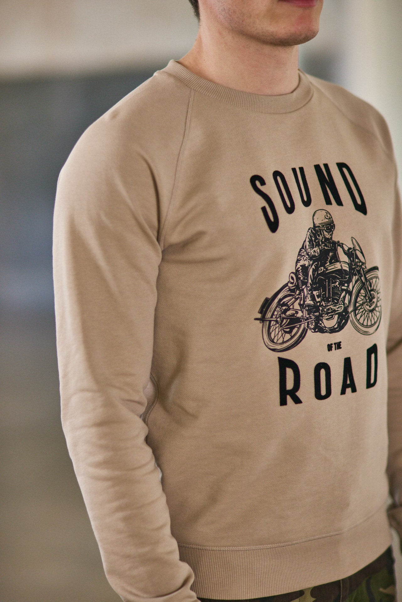 Sweat coupe classique Unisex Sammy Biker light brown | Freeman T. Porter