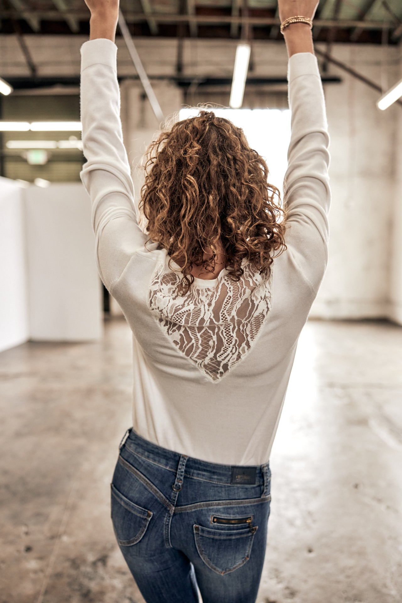 Pull manches longues Woman Parcia Lace white | Freeman T. Porter