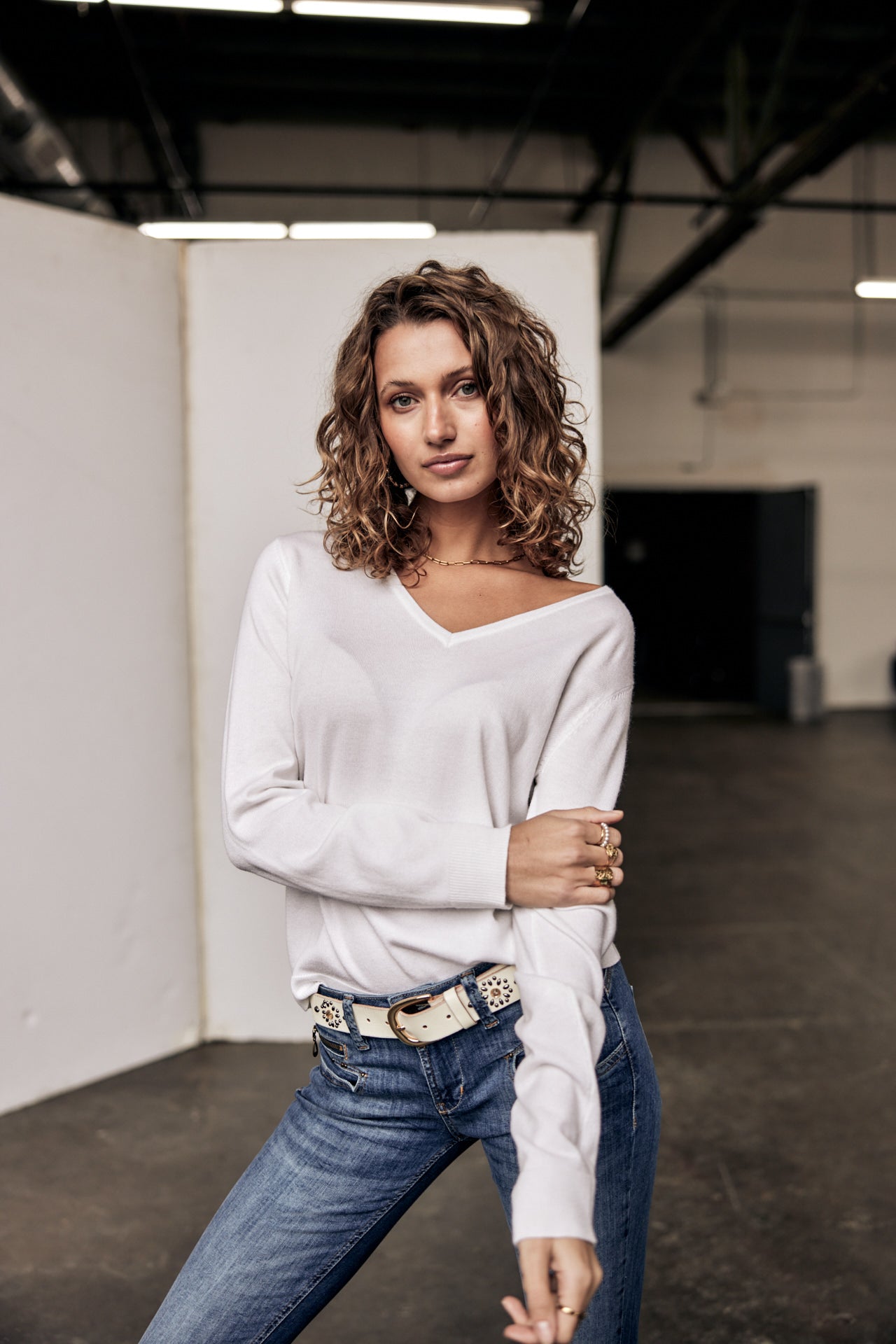 Pull manches longues Woman Parcia Lace white | Freeman T. Porter