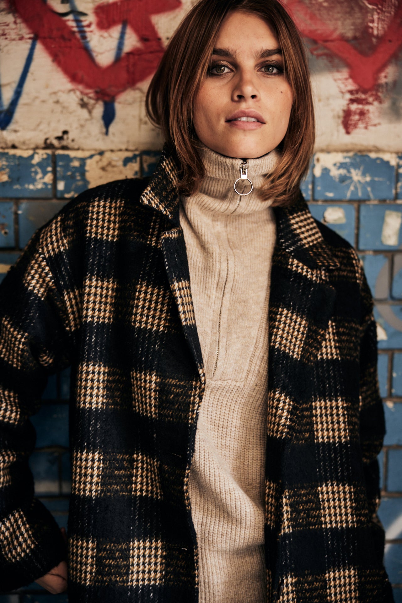 Manteau en drap de laine Femme Micky Woods golden oak | Freeman T. Porter