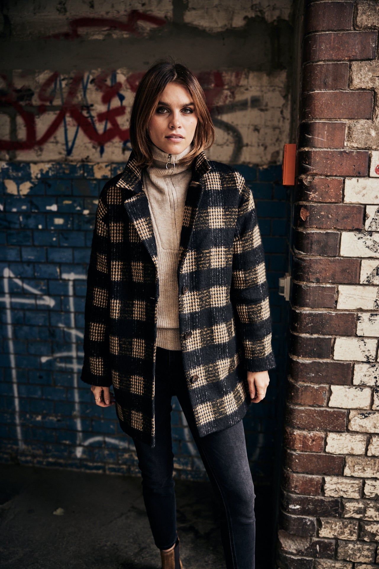 Manteau en drap de laine Femme Micky Woods golden oak | Freeman T. Porter