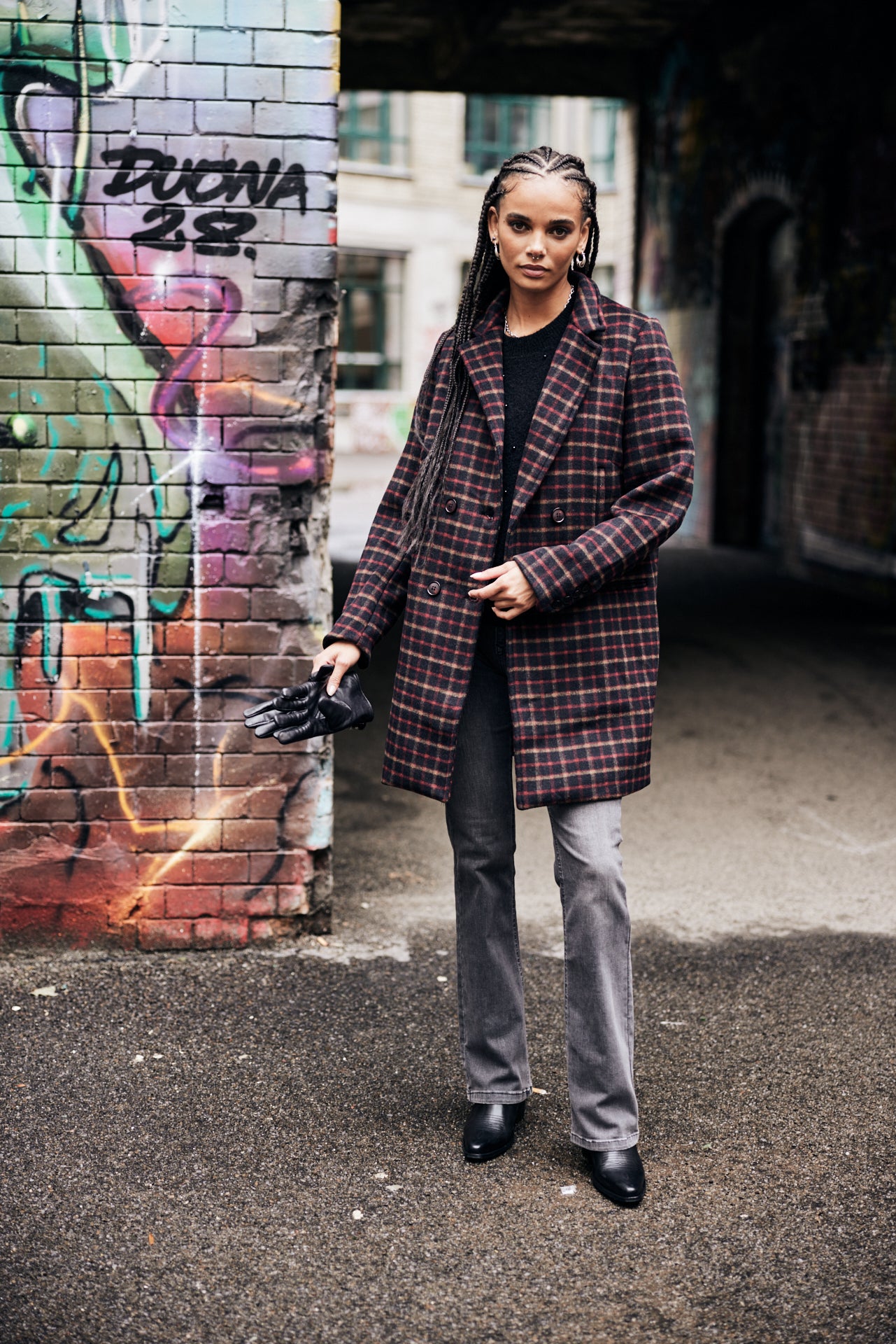 Manteau en drap de laine Frau Maryline British black | Freeman T. Porter
