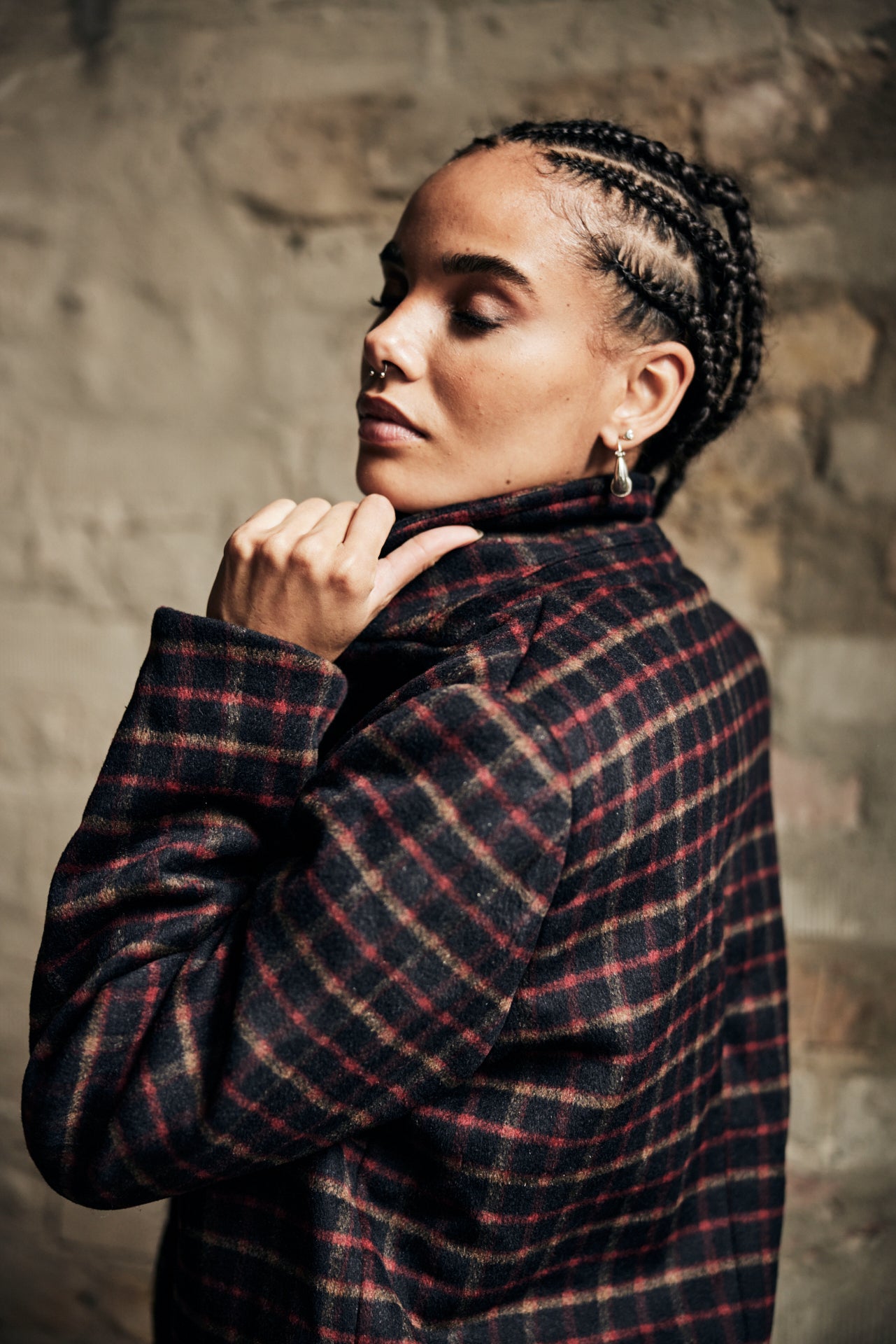 Manteau en drap de laine Frau Maryline British black | Freeman T. Porter