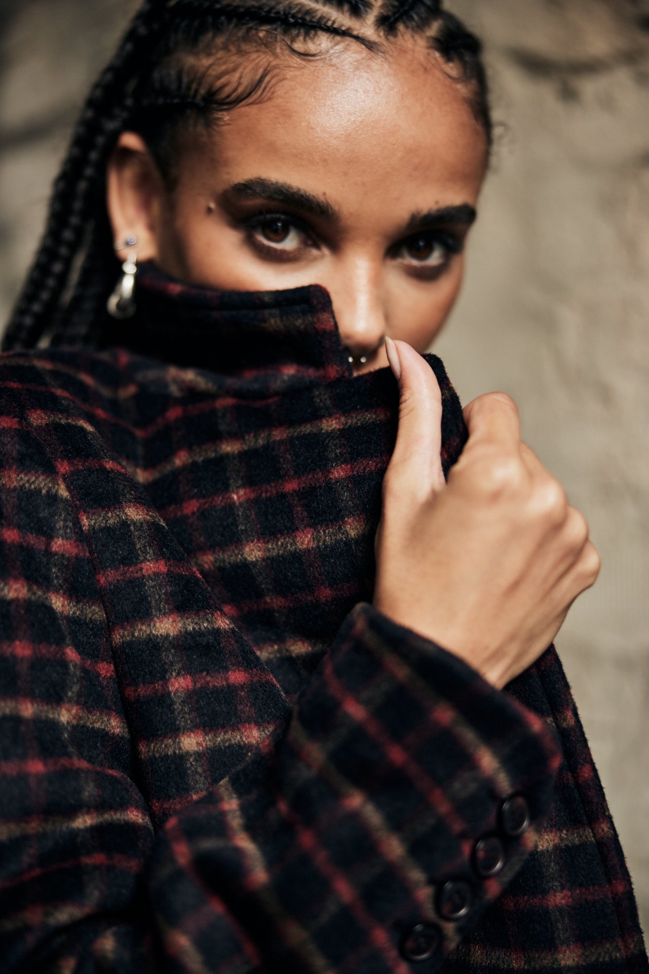 Manteau en drap de laine Frau Maryline British black | Freeman T. Porter