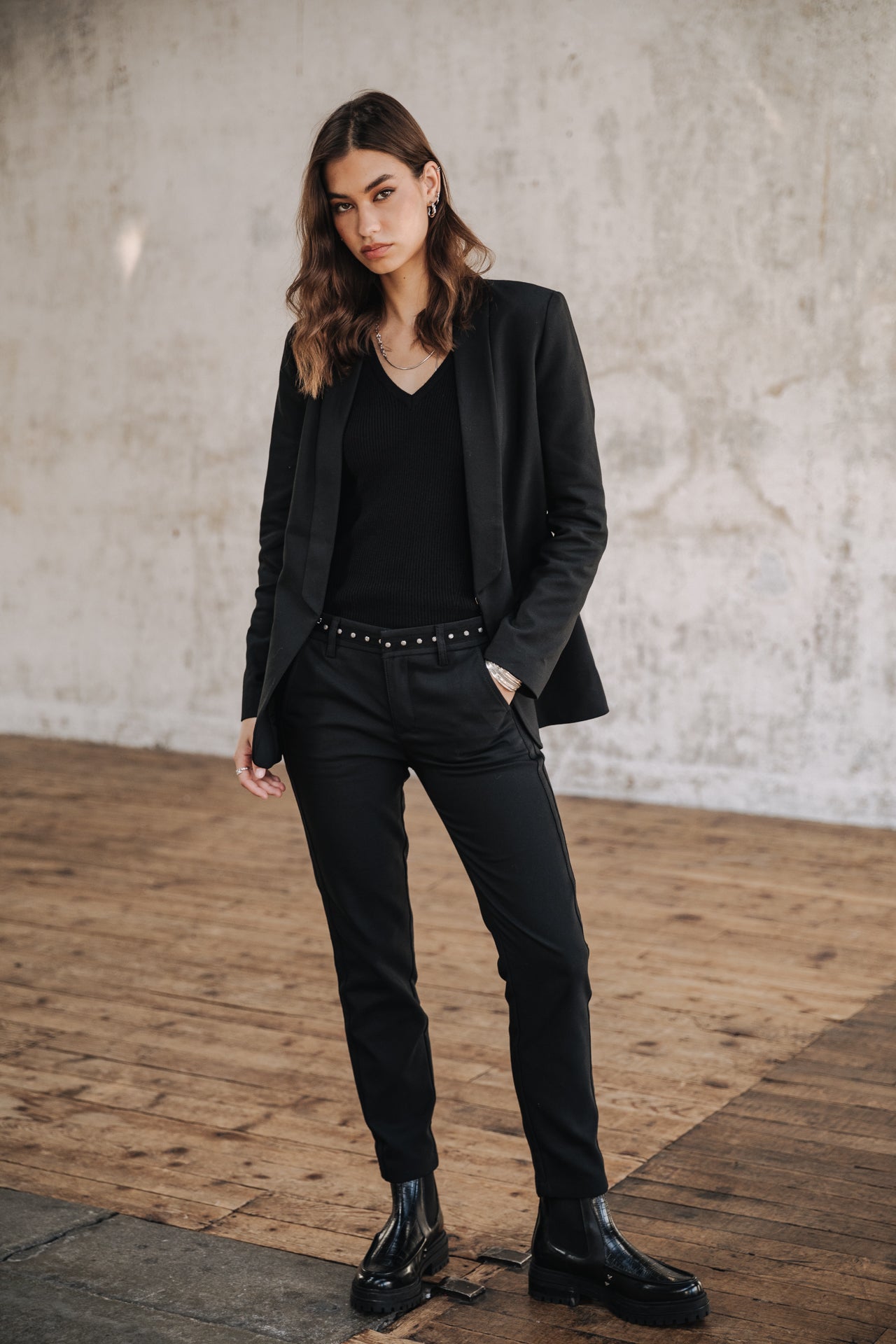 Blazer cintré Femme Stessy Polyneo black | Freeman T. Porter