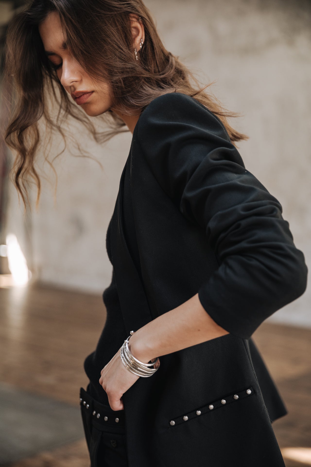 Blazer cintré Femme Stessy Polyneo black | Freeman T. Porter