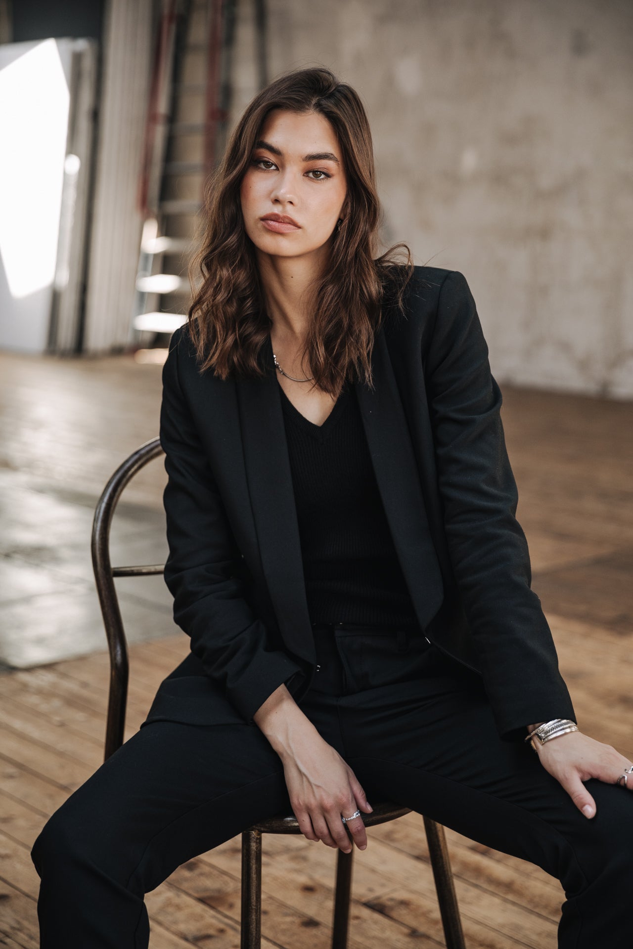 Blazer cintré Femme Stessy Polyneo black | Freeman T. Porter