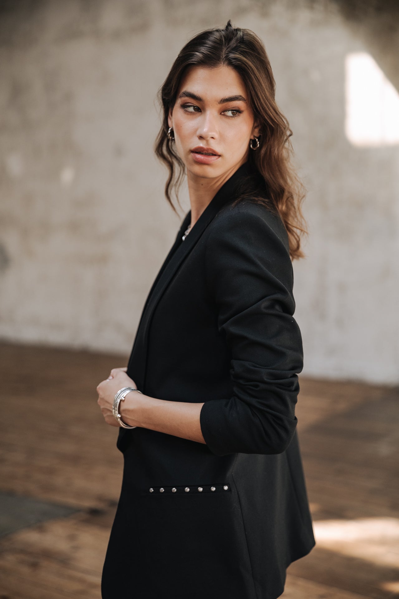 Blazer cintré Femme Stessy Polyneo black | Freeman T. Porter