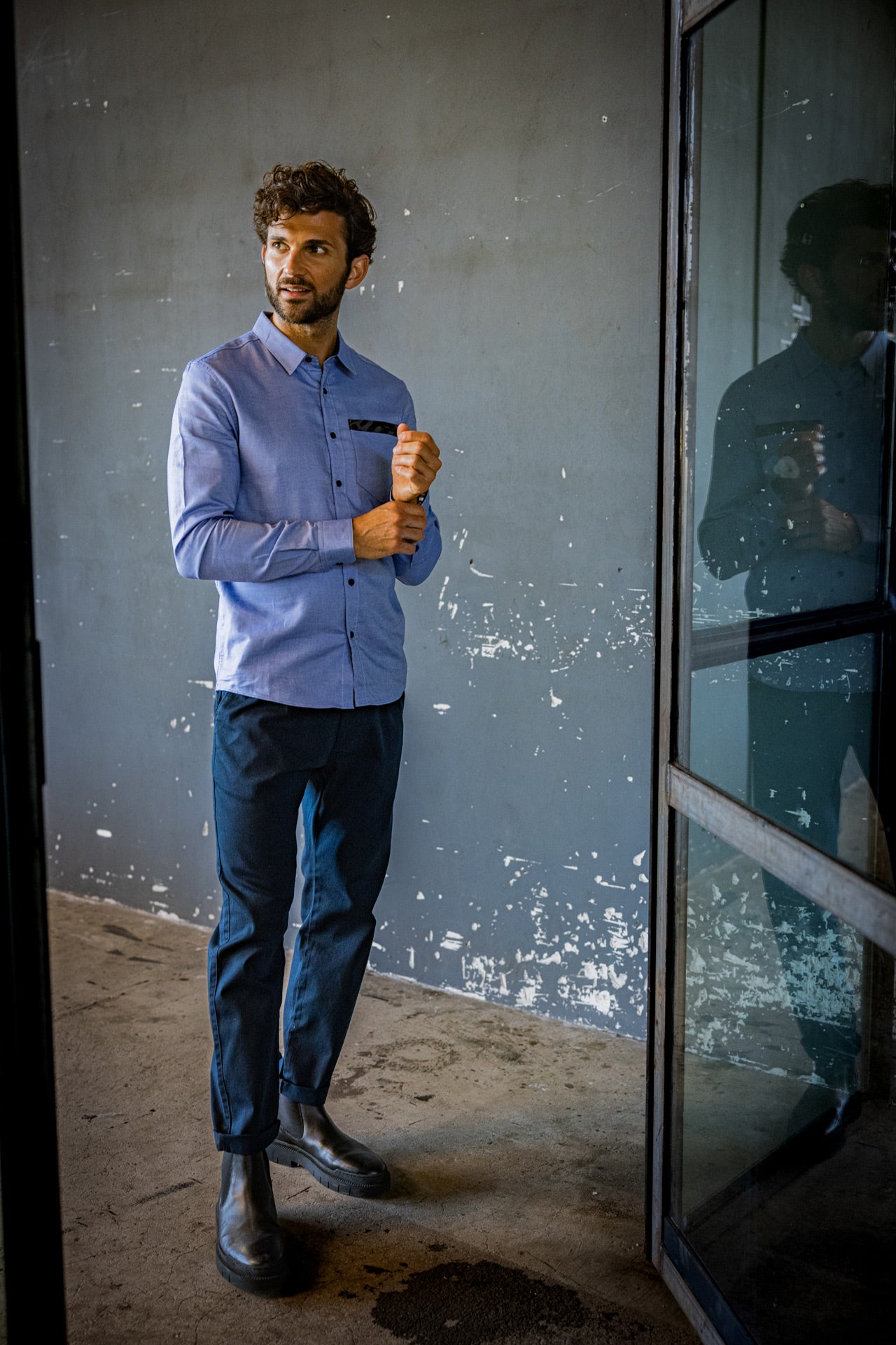 Chemise manches longues Unisex Jeremiah Oxford allure | Freeman T. Porter