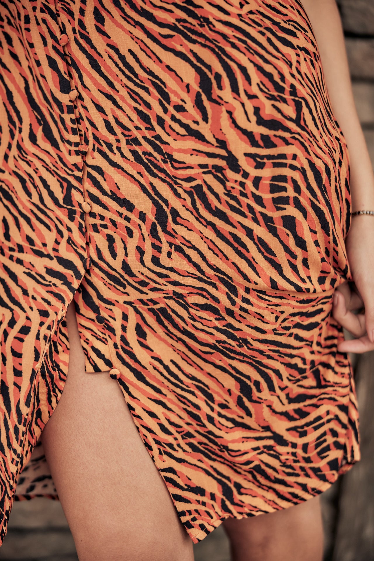Robe longue Frau Reny Tigerly apricot | Freeman T. Porter