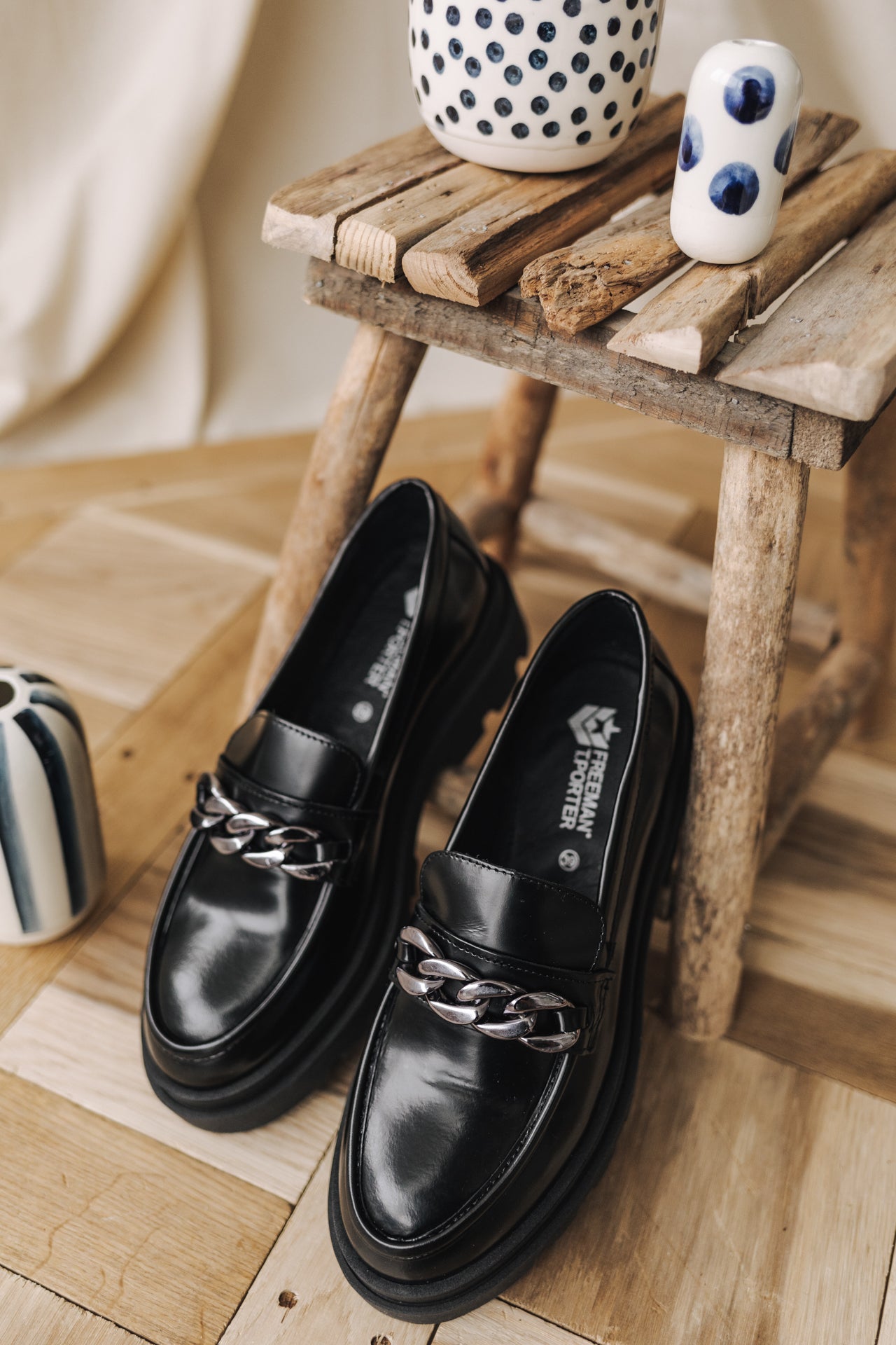 Mocassins Femme Caro black | Freeman T. Porter